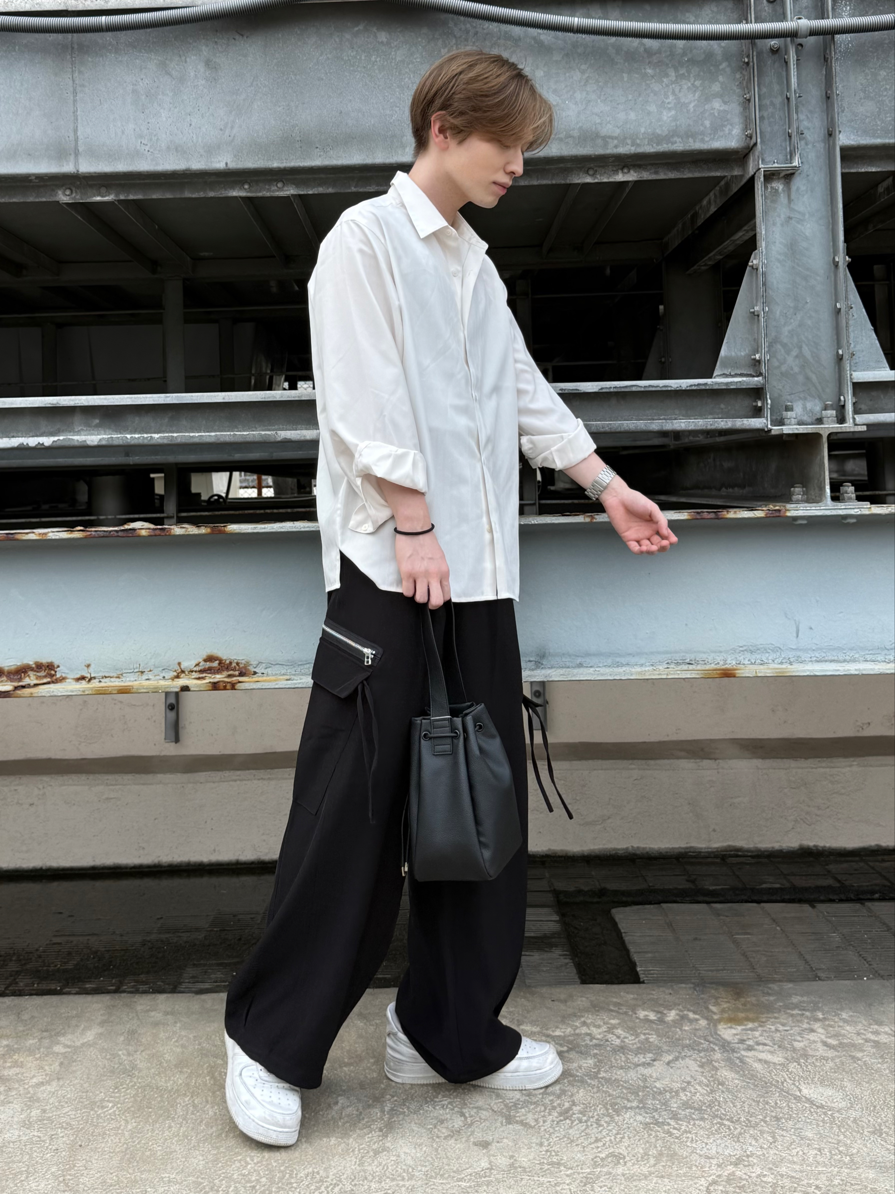 カネダさんの「tk.TAKEO KIKUCHI｜【接触冷感/UVカット】ドビーストライプシャツ」を使ったコーディネート