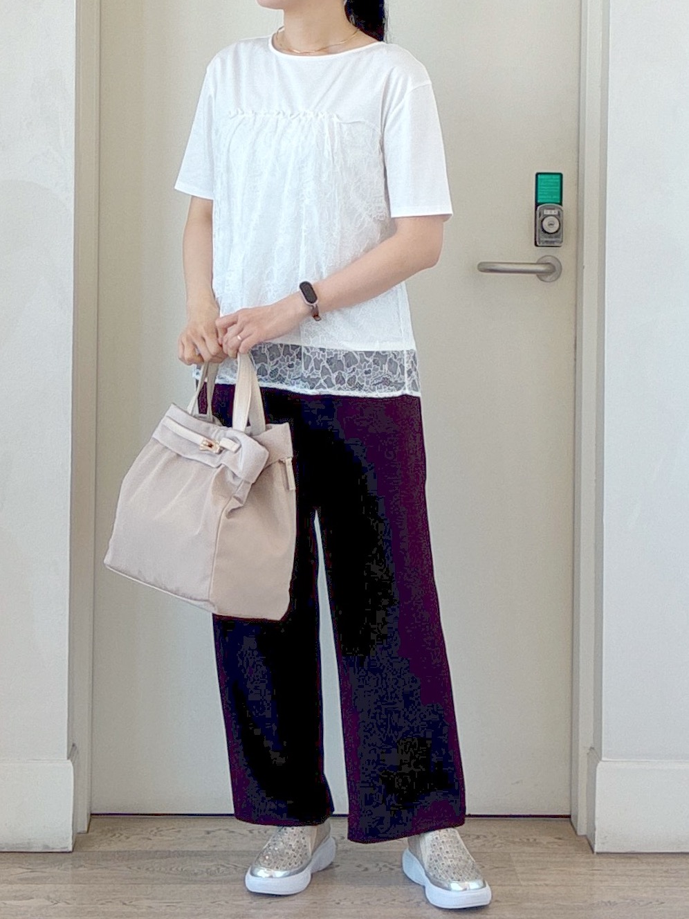  beni_gingerさんの「Reflect｜【UVカット／接触冷感／手洗い可】ラッセルレースプルオーバー」を使ったコーディネート