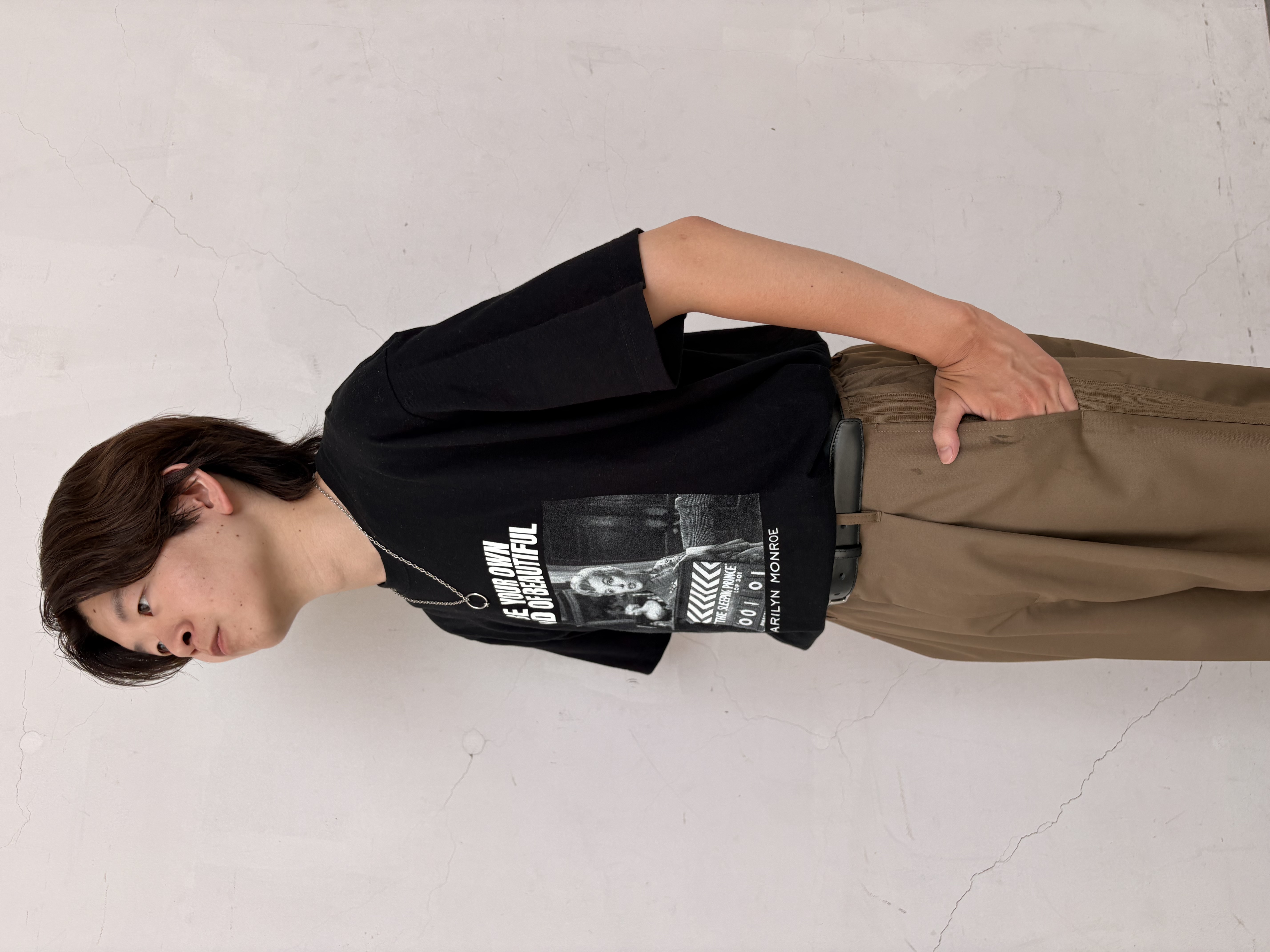 そうごさんの「THE SHOP TK｜別注マリリン・モンロー / グラフィック半袖Tシャツ」を使ったコーディネート