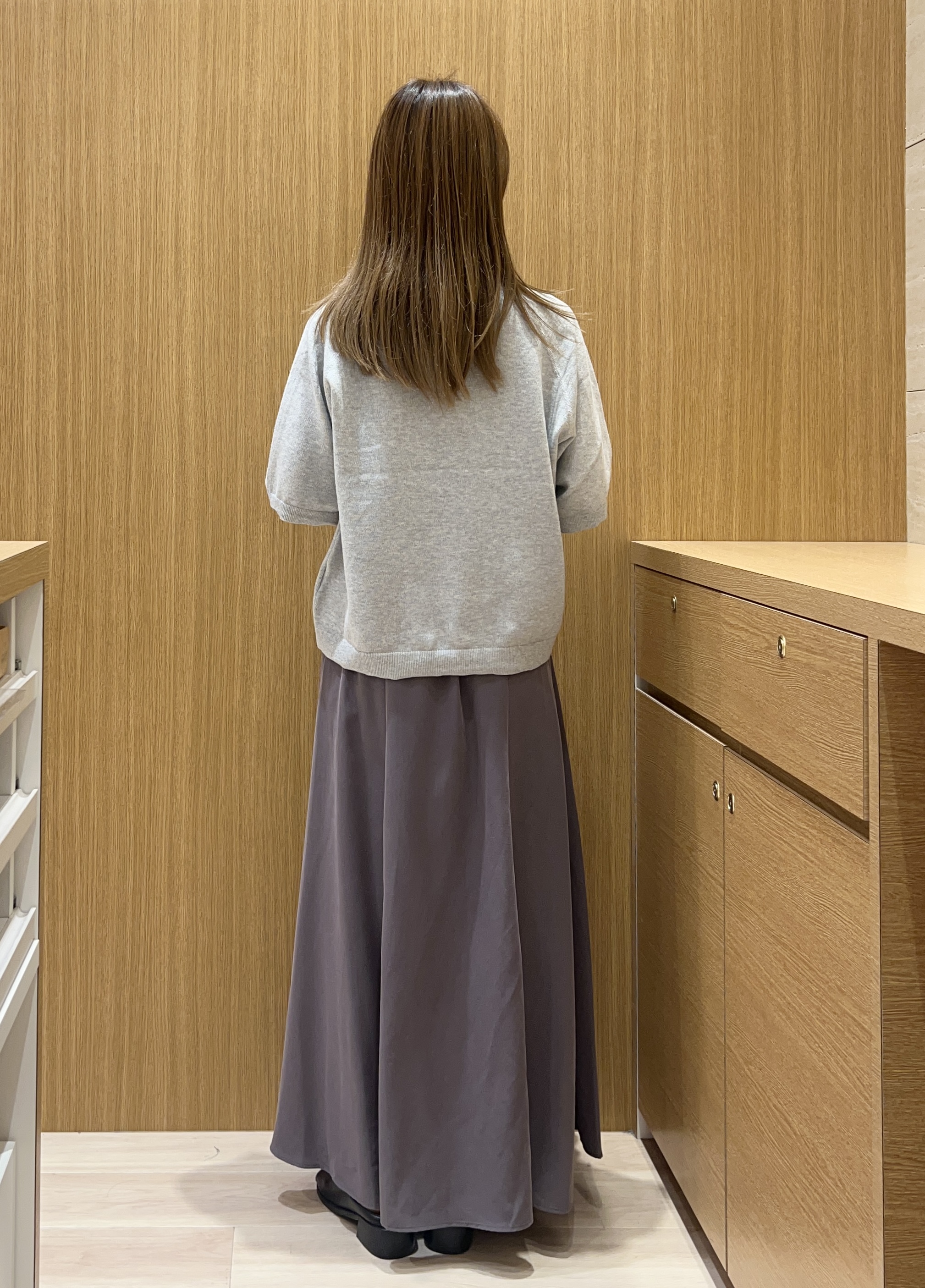 meeさんの「OPAQUE.CLIP｜スウェットライクニット【洗濯機OK】」を使ったコーディネート