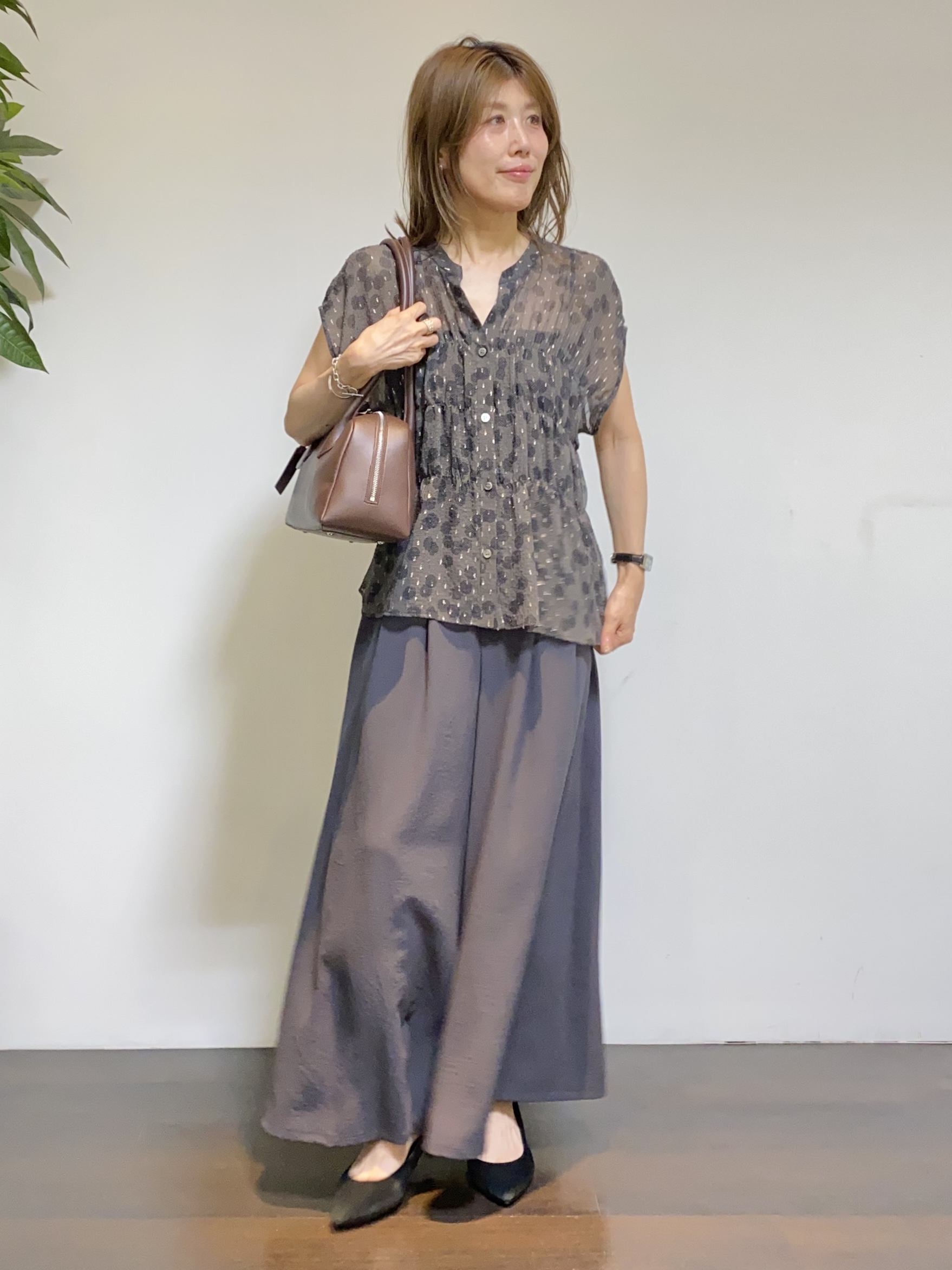 tomoさんの「UNTITLED｜ヴィンテージドットブラウス」を使ったコーディネート