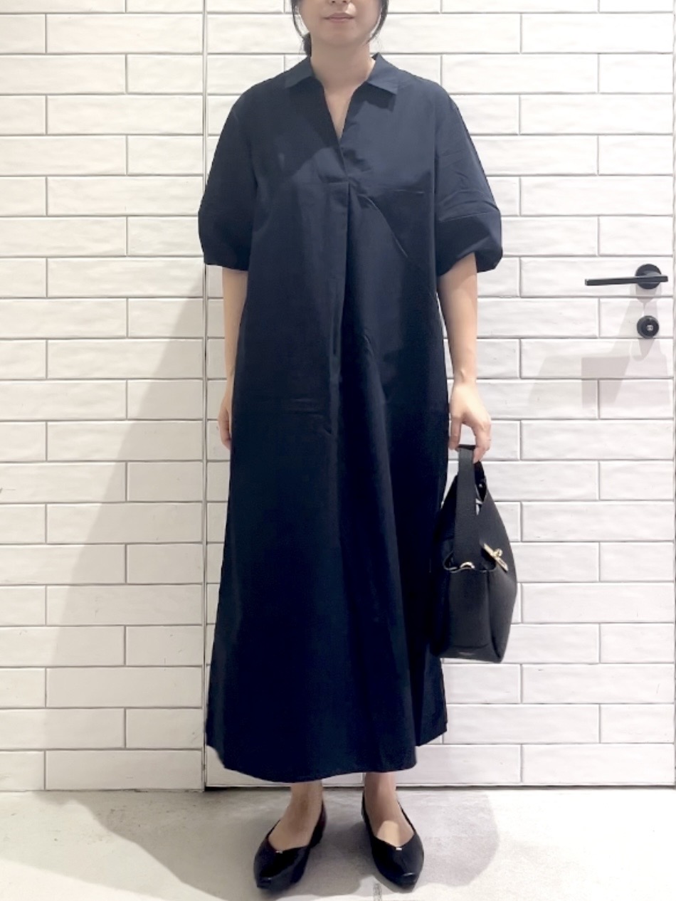 しおりさんの「OPAQUE.CLIP｜スキッパーシャツワンピース【洗濯機OK】」を使ったコーディネート