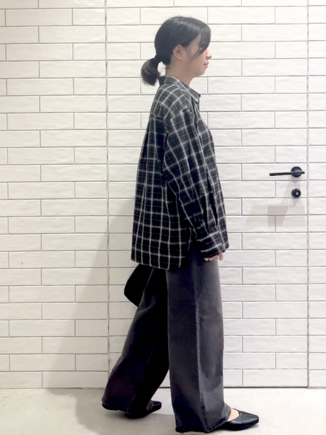 しおりさんの「OPAQUE.CLIP｜チェック柄シャツ【洗濯機OK】」を使ったコーディネート