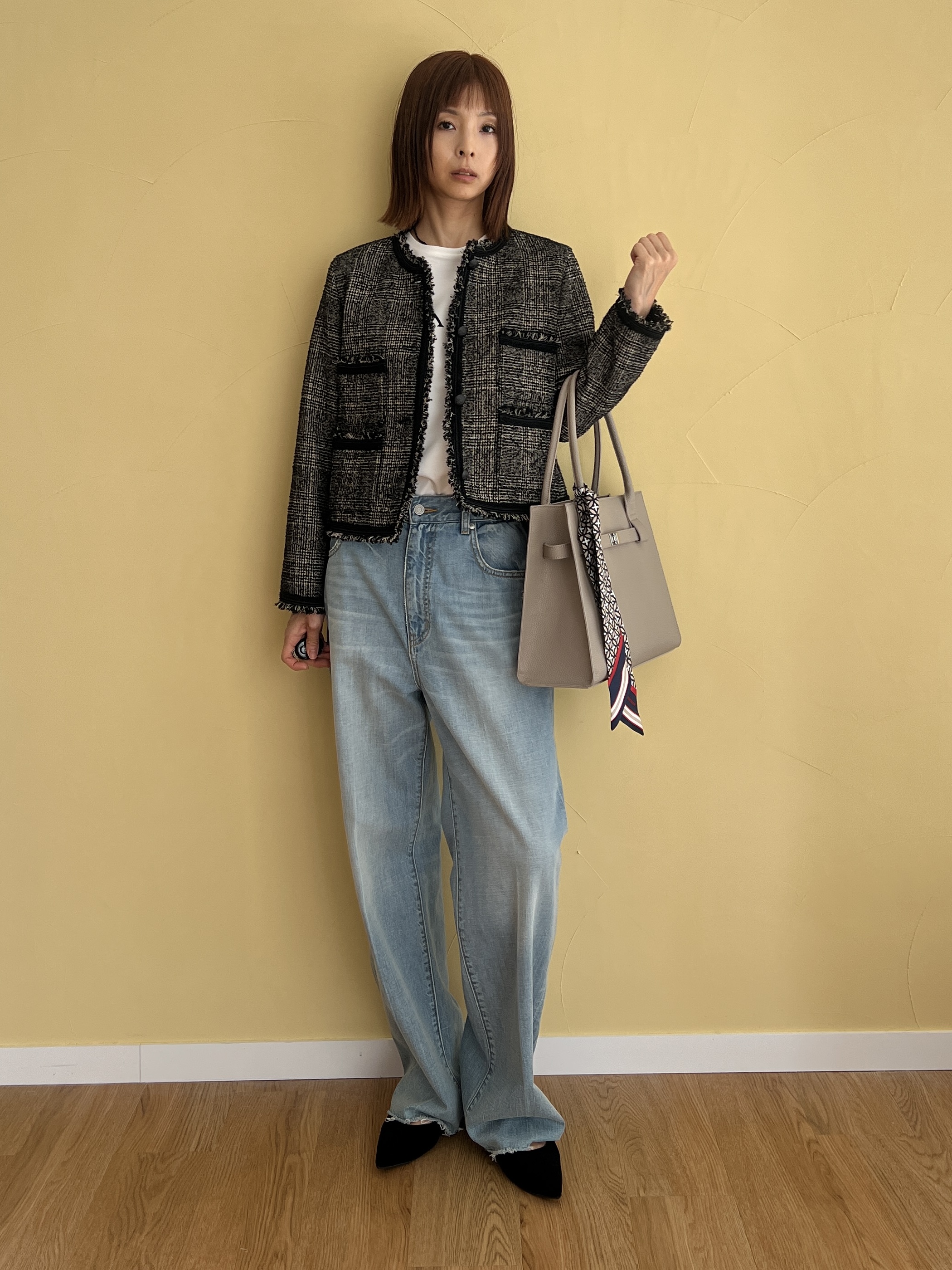 misaさんの「DRESSTERIOR｜【接触冷感／抗菌防臭／消臭】アイスクリアコットン PARIS Tシャツ」を使ったコーディネート