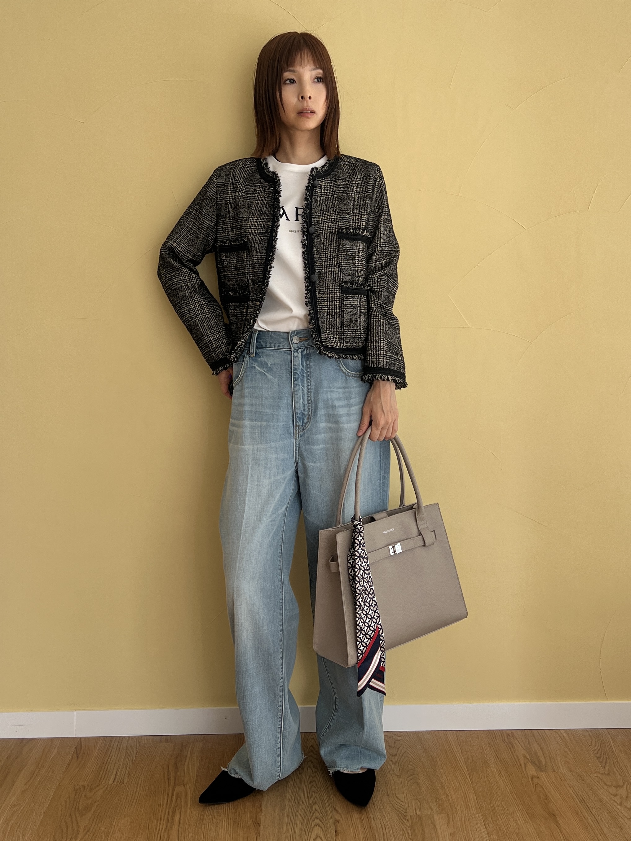 misaさんの「DRESSTERIOR｜【接触冷感／抗菌防臭／消臭】アイスクリアコットン PARIS Tシャツ」を使ったコーディネート