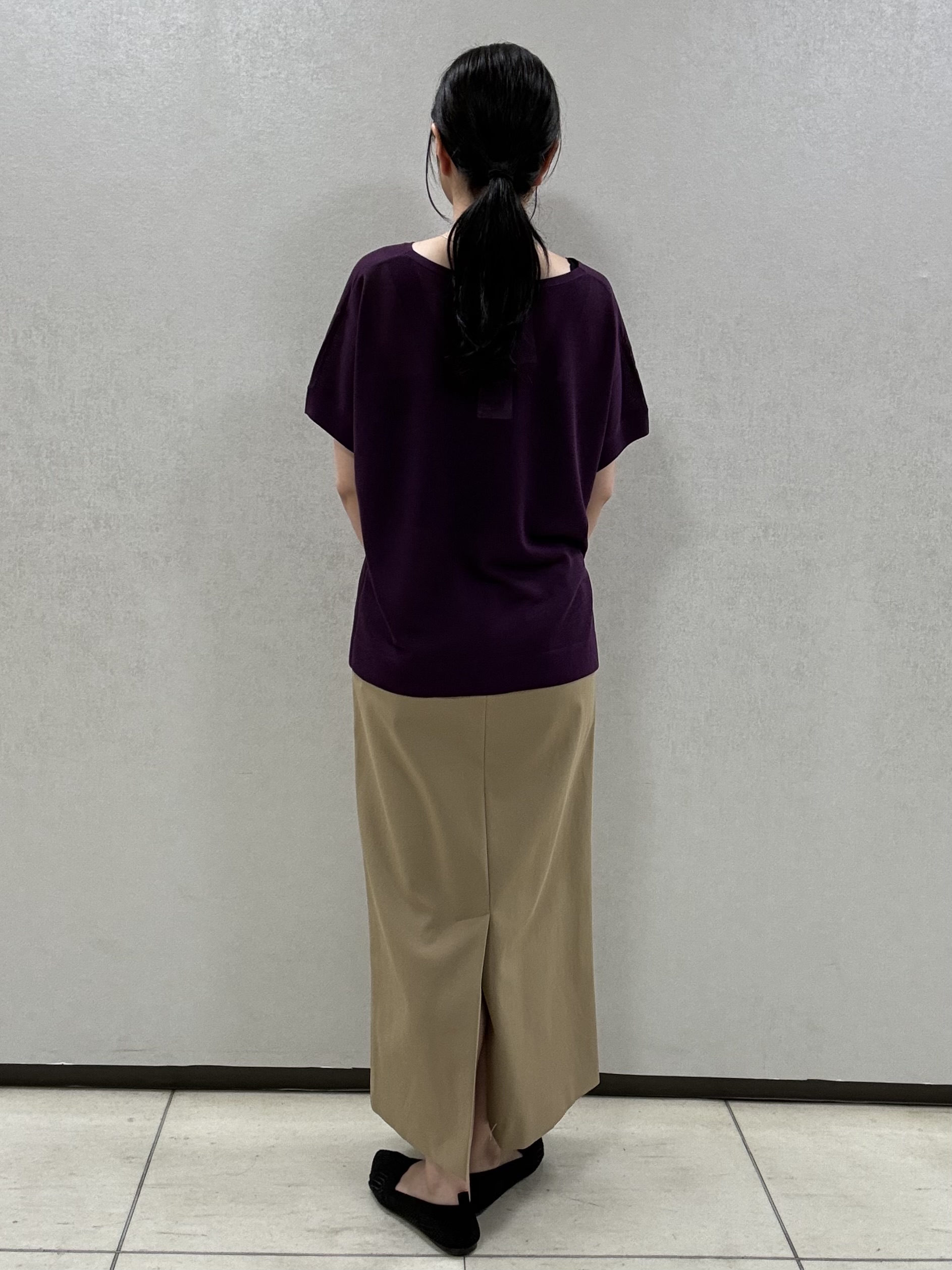 miiさんの「UNTITLED｜【アンサンブル可/品のある透け感】Tシャツ風ニットトップス」を使ったコーディネート