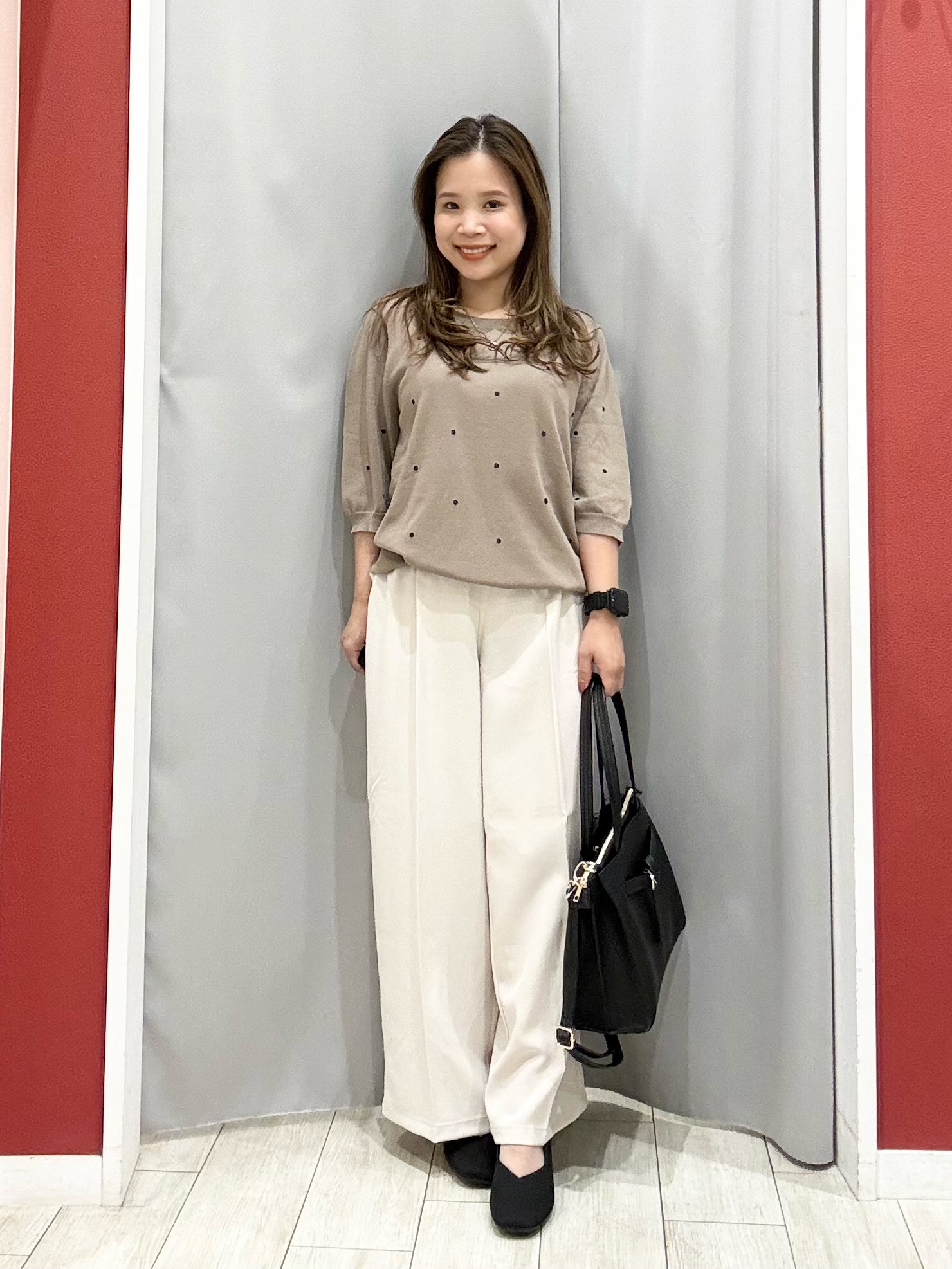 shioさんの「SHOO･LA･RUE｜【通気性〇/セットアップ可/洗濯機可】メッシュドルマン ジップブルゾン」を使ったコーディネート