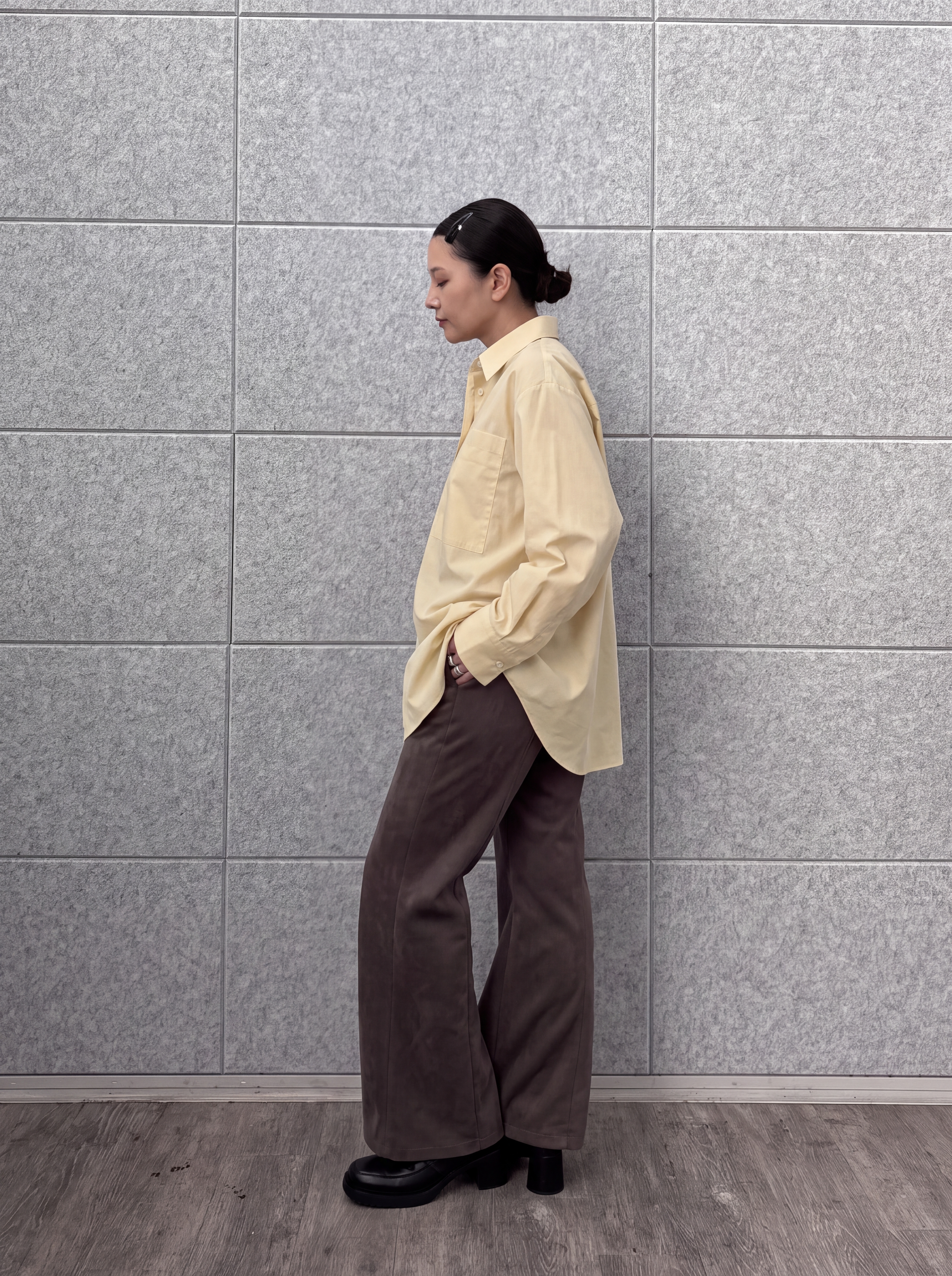 ayanoさんの「INDIVI｜タイムレスフォルムシャツ」を使ったコーディネート