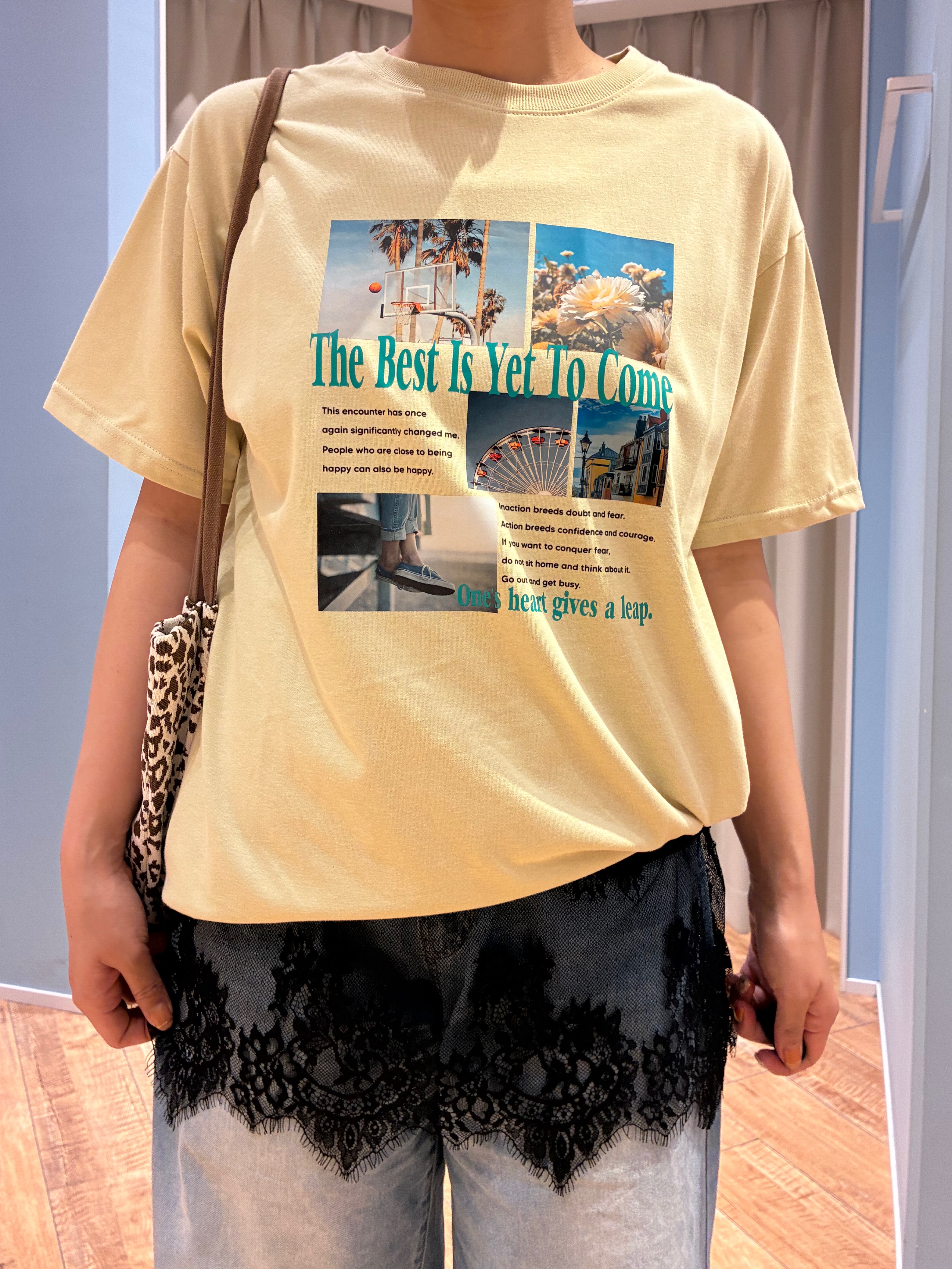 もんちゃんさんの「SHOO･LA･RUE｜【ひんやり/S-LL】選べる4柄　デイリー使いにぴったりな 大人の頼れるTシャツ」を使ったコーディネート