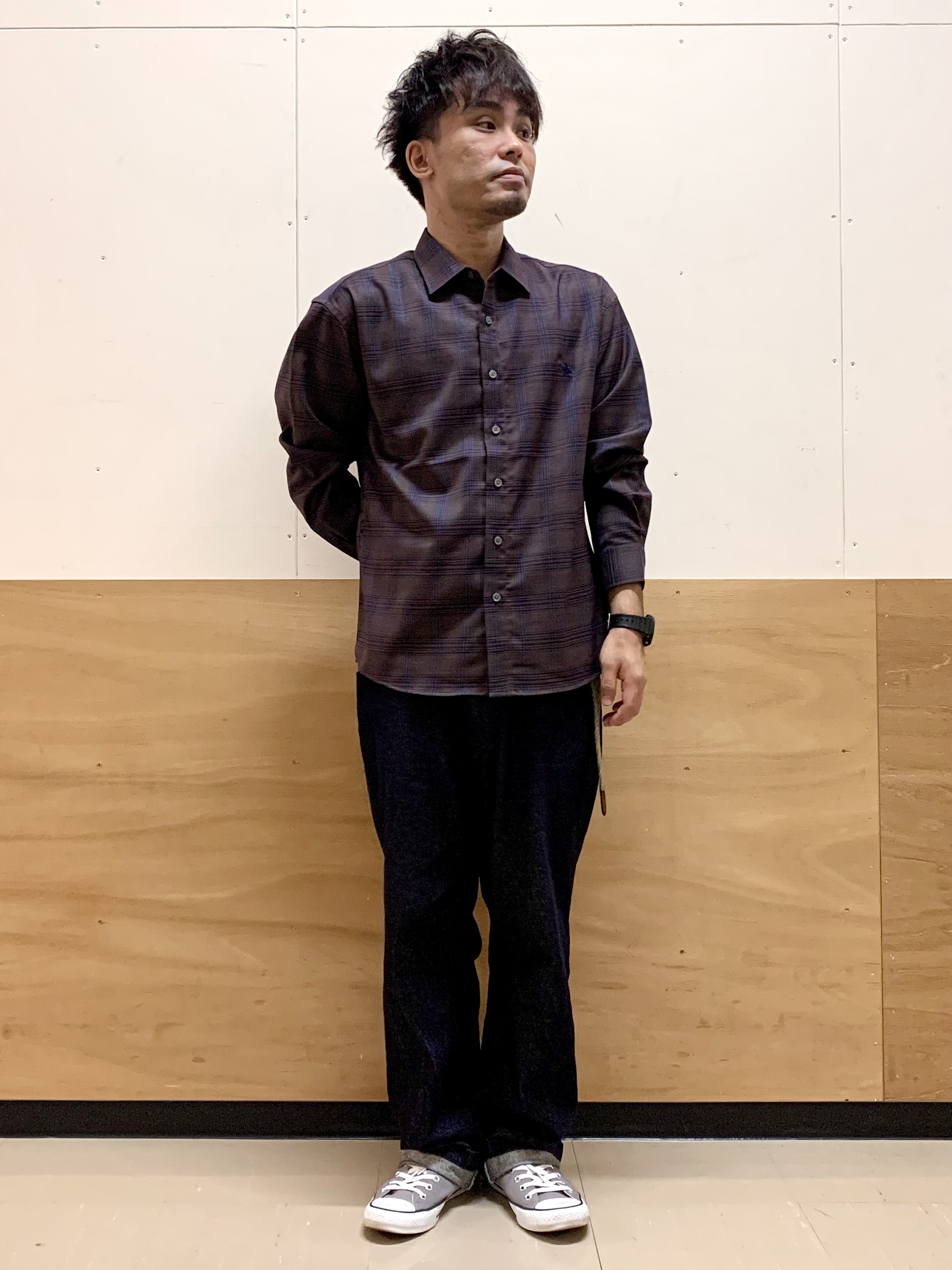 MATUさんの「THE SHOP TK｜POLO BCS/アソート長袖シャツ」を使ったコーディネート
