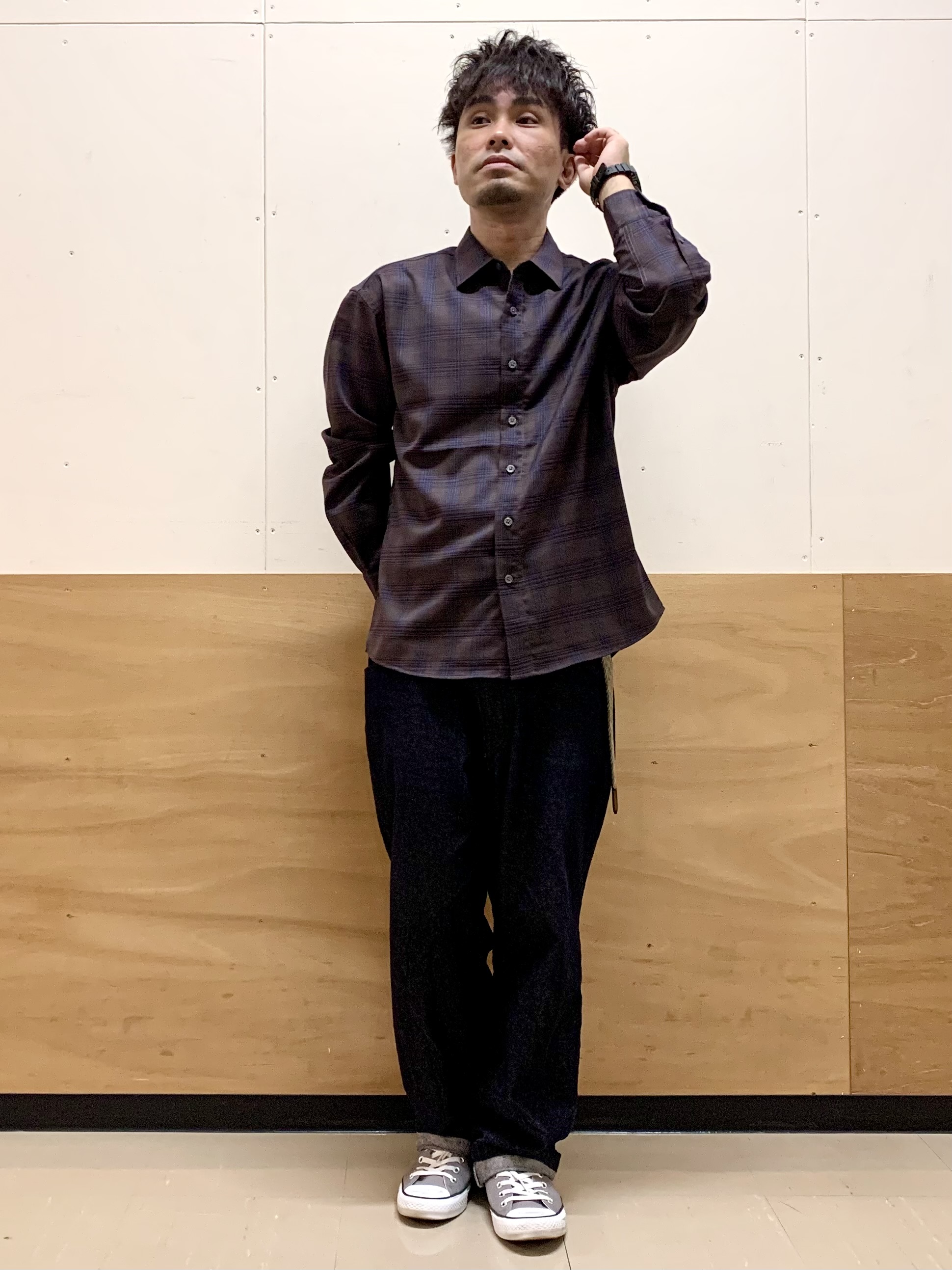 MATUさんの「THE SHOP TK｜POLO BCS/アソート長袖シャツ」を使ったコーディネート