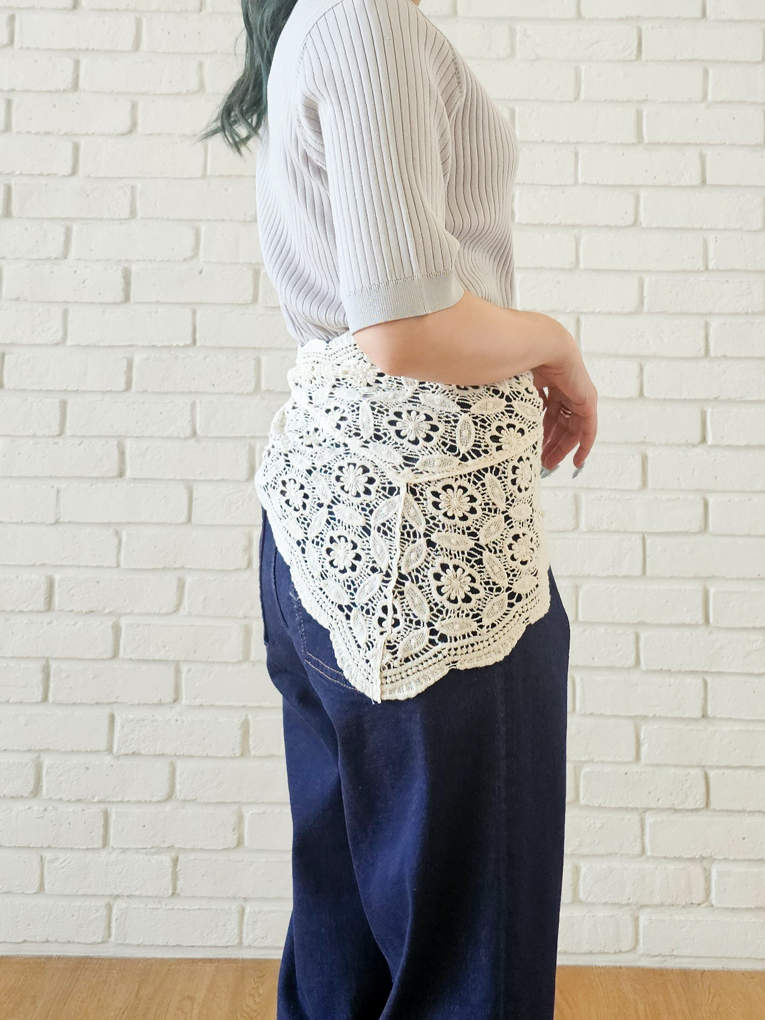 ゆゆさんの「SHOO･LA･RUE｜【S-LL】抜け感ある着こなしに ヘンリーネック リブニット」を使ったコーディネート