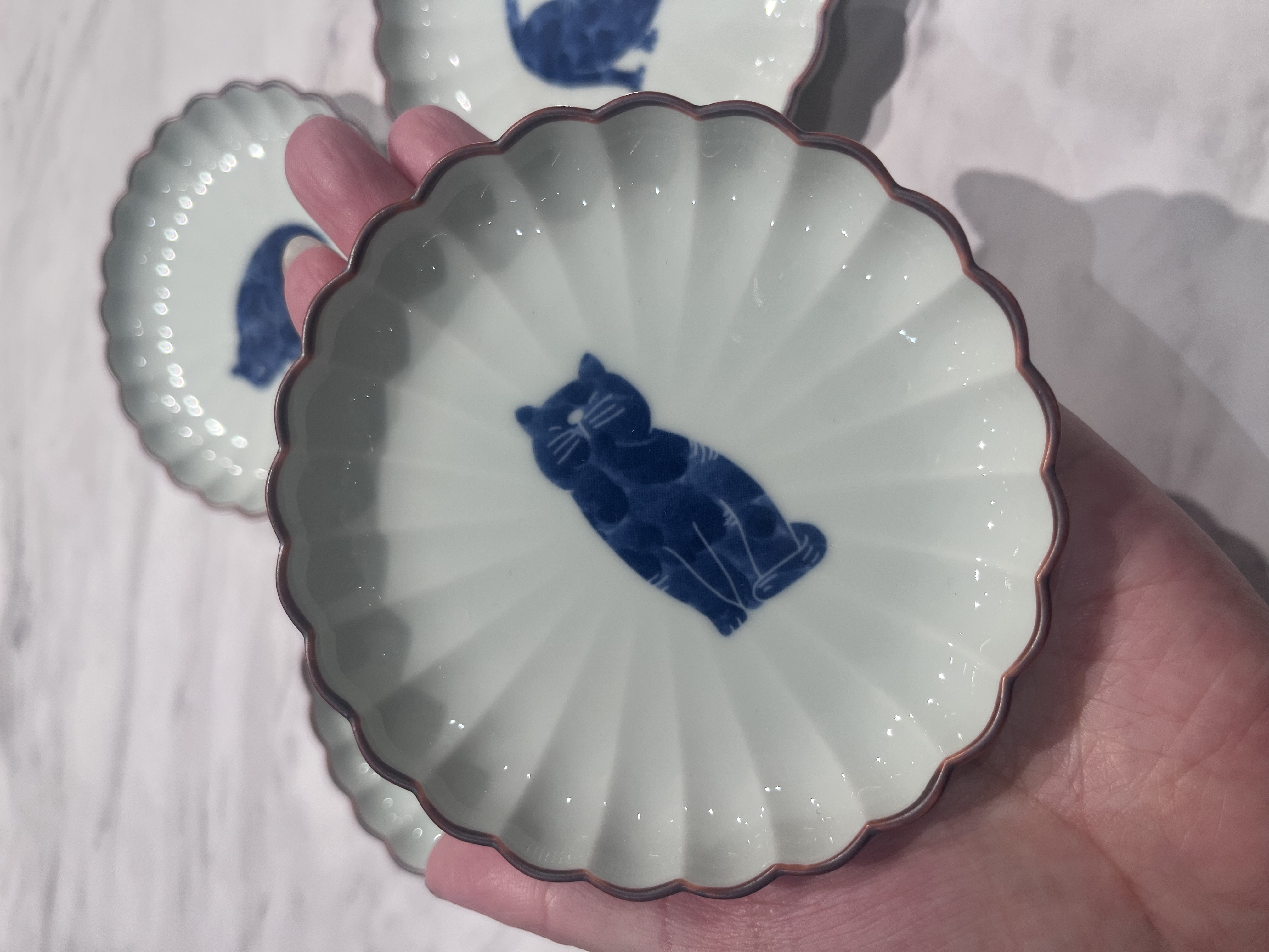 shino.さんの「212 KITCHEN STORE｜呉須猫 菊割3.5寸皿 へそ天」を使ったコーディネート
