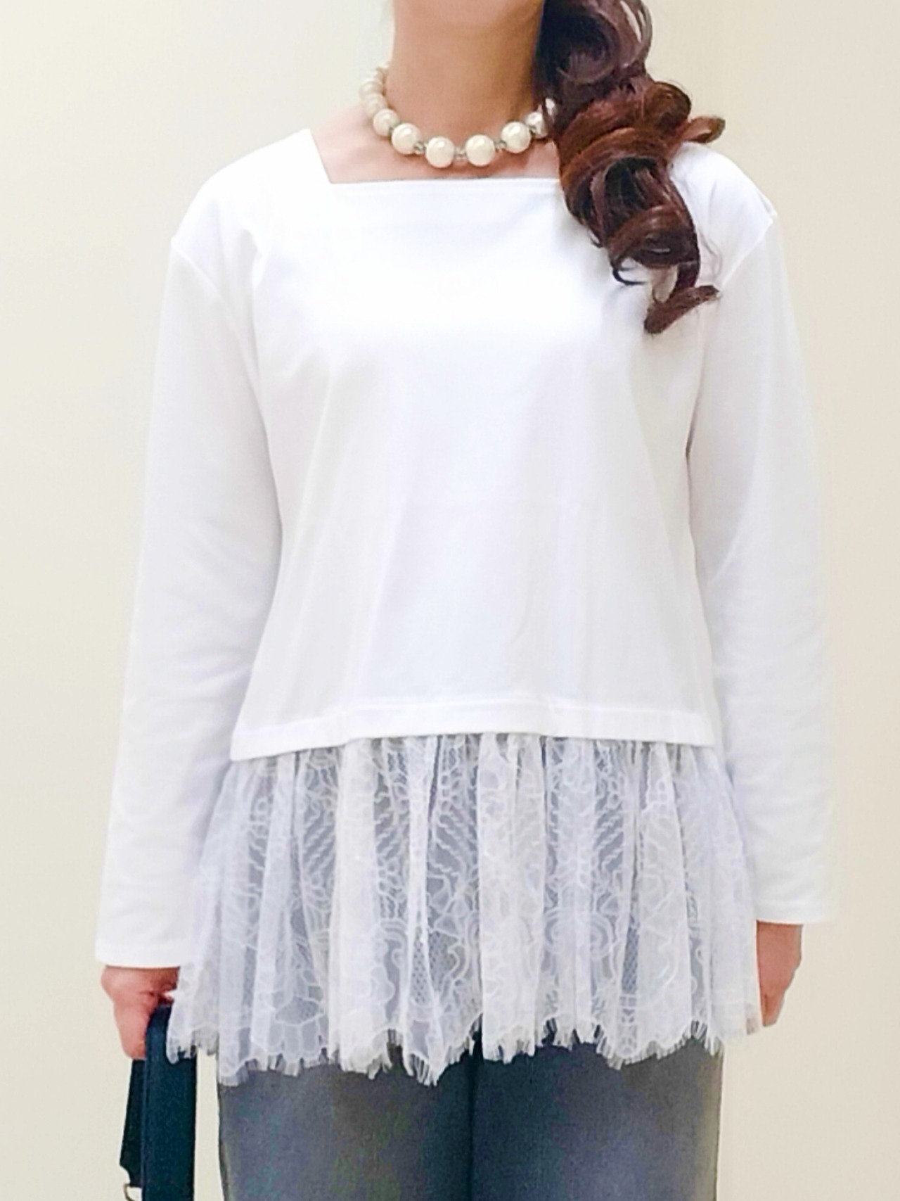 花さんの「Reflect｜【UVカット／アンサンブル／手洗い可】バイカラーニットカーディガン」を使ったコーディネート