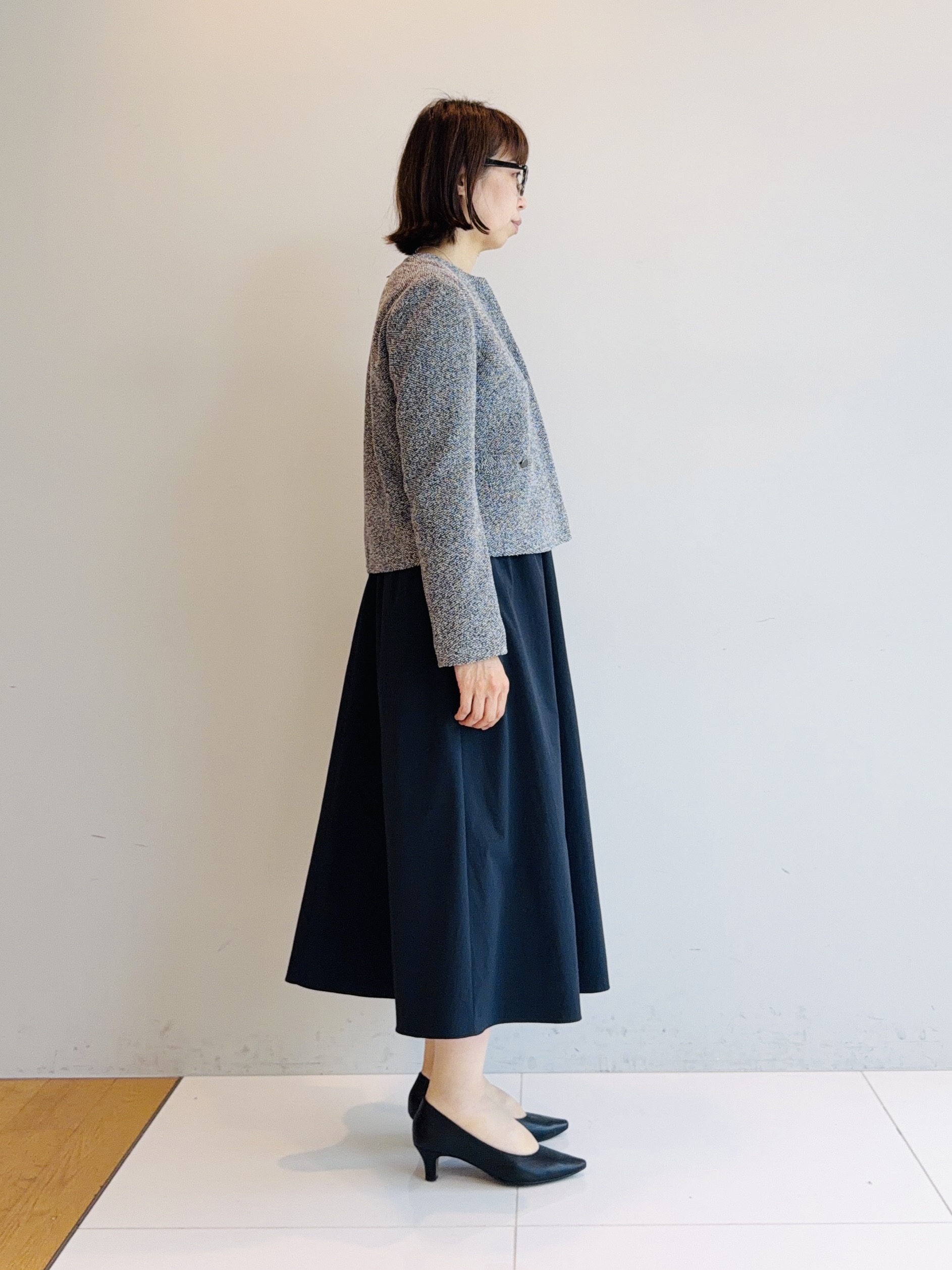 murayamaさんの「INDIVI｜【ラム革／美脚／通勤】レザーパンプス」を使ったコーディネート