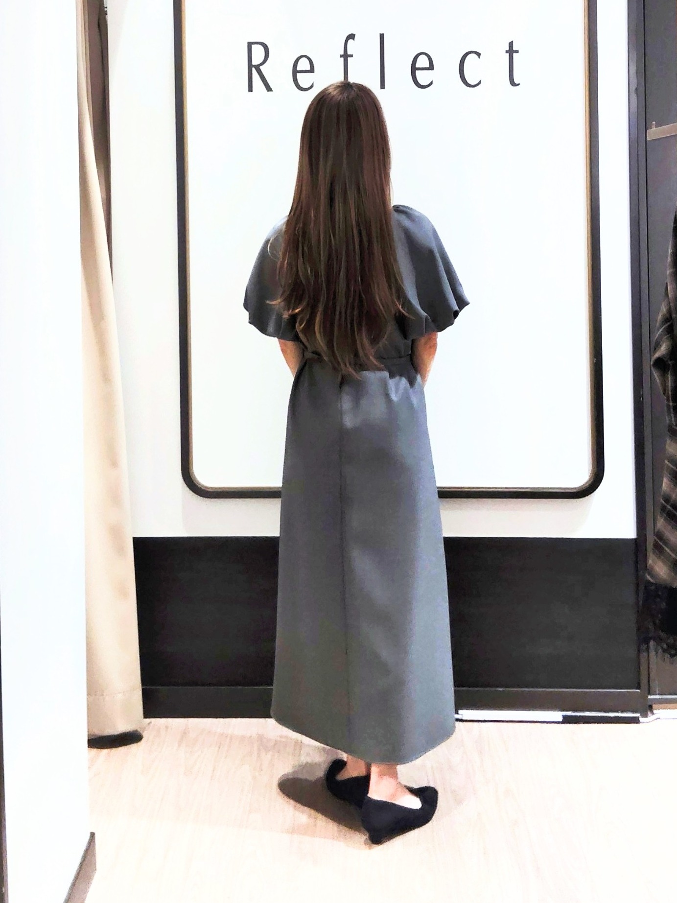 Chiiさんの「Reflect｜【UVカット／手洗い可】パフスリーブ Vネックワンピース」を使ったコーディネート