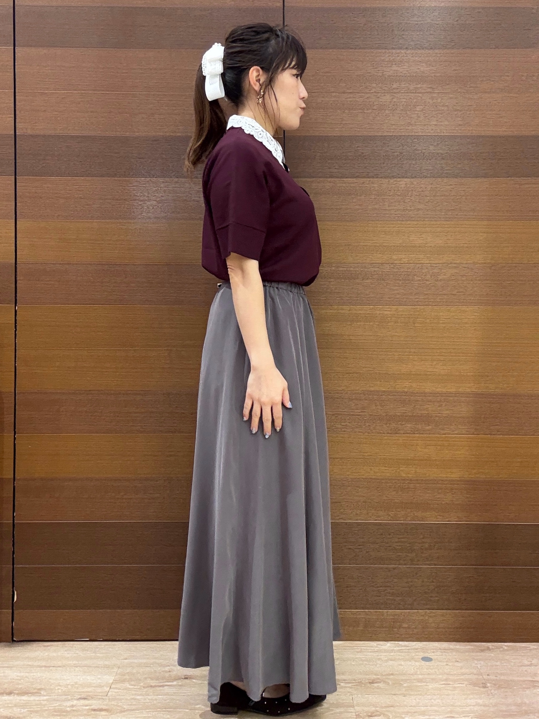 maichiさんの「OPAQUE.CLIP｜2WAY衿ドッキングニット《洗濯機OK》」を使ったコーディネート