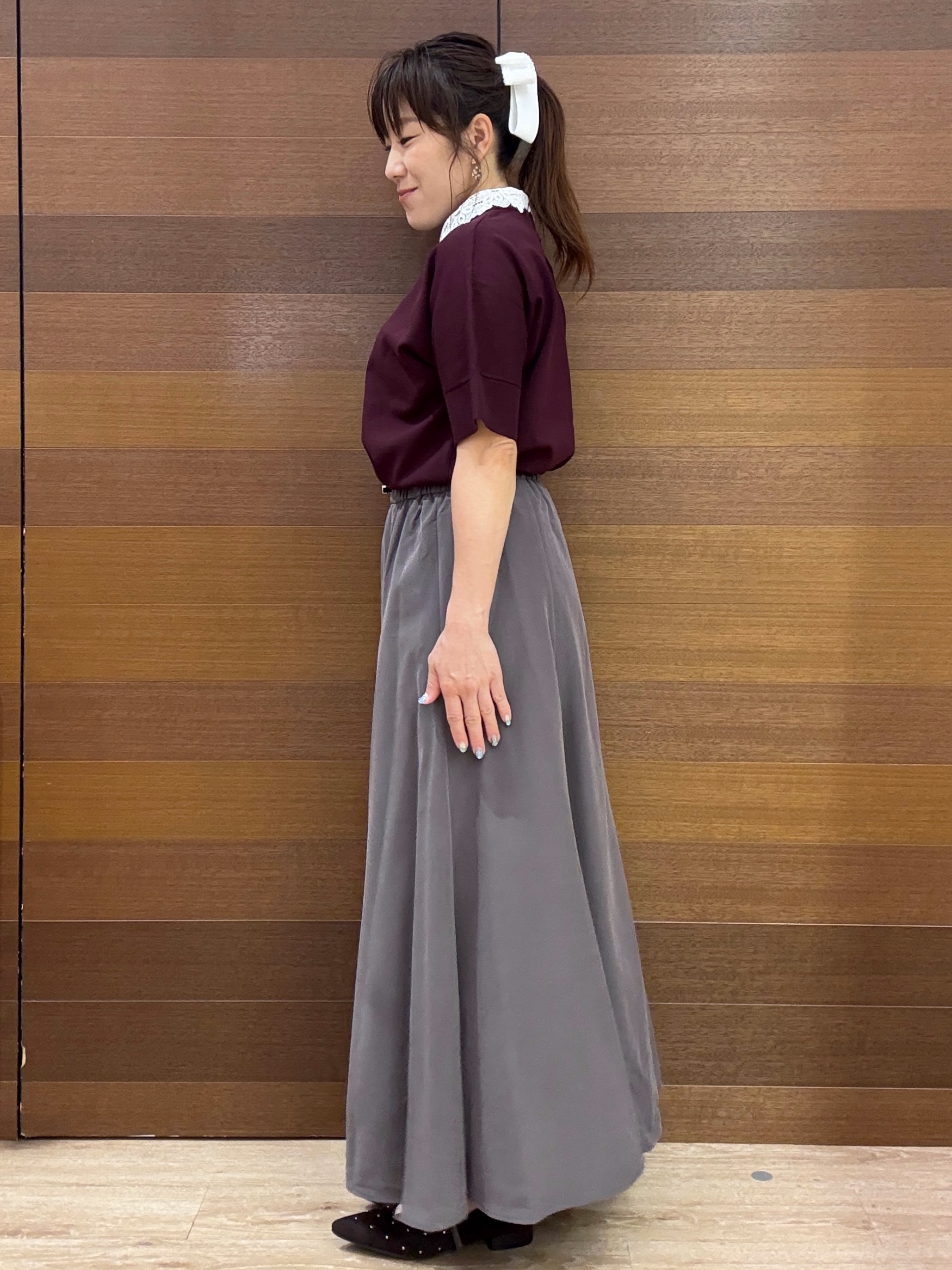 maichiさんの「OPAQUE.CLIP｜2WAY衿ドッキングニット《洗濯機OK》」を使ったコーディネート