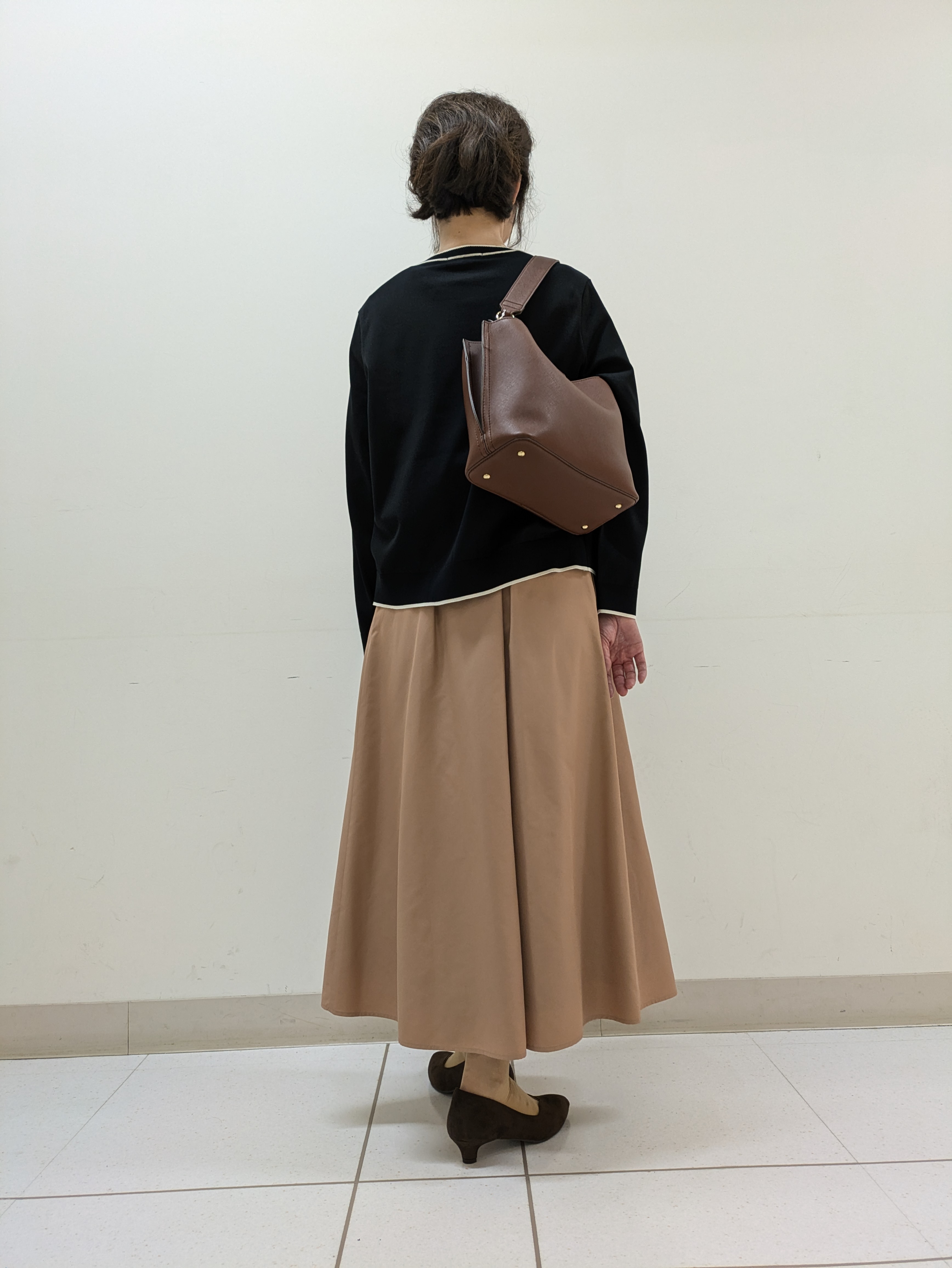 Rumiさんの「Reflect｜【UVカット／アンサンブル／手洗い可】バイカラーニットカーディガン」を使ったコーディネート