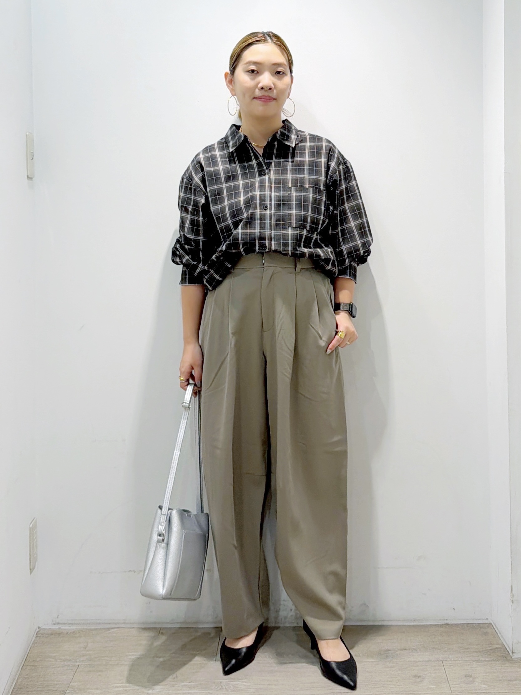 sumicaさんの「OPAQUE.CLIP｜チェック柄シャツ【洗濯機OK】」を使ったコーディネート