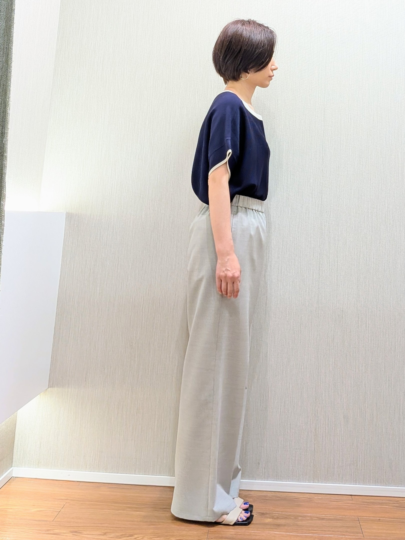 ミズタさんの「UNTITLED｜【セットアップ可/接触冷感/吸水速乾】リラックスワイドパンツ」を使ったコーディネート