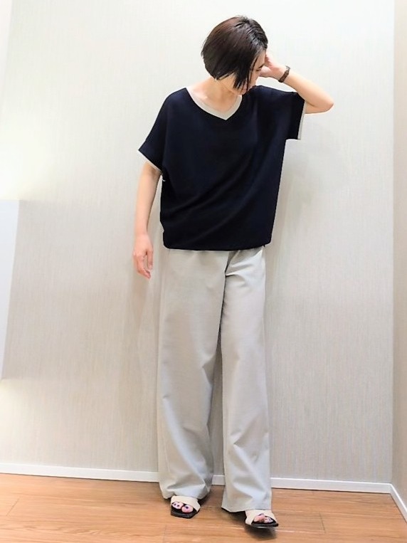 ミズタさんの「UNTITLED｜【セットアップ可/接触冷感/吸水速乾】リラックスワイドパンツ」を使ったコーディネート