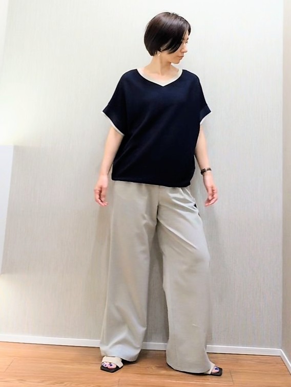ミズタさんの「UNTITLED｜【セットアップ可/接触冷感/吸水速乾】リラックスワイドパンツ」を使ったコーディネート