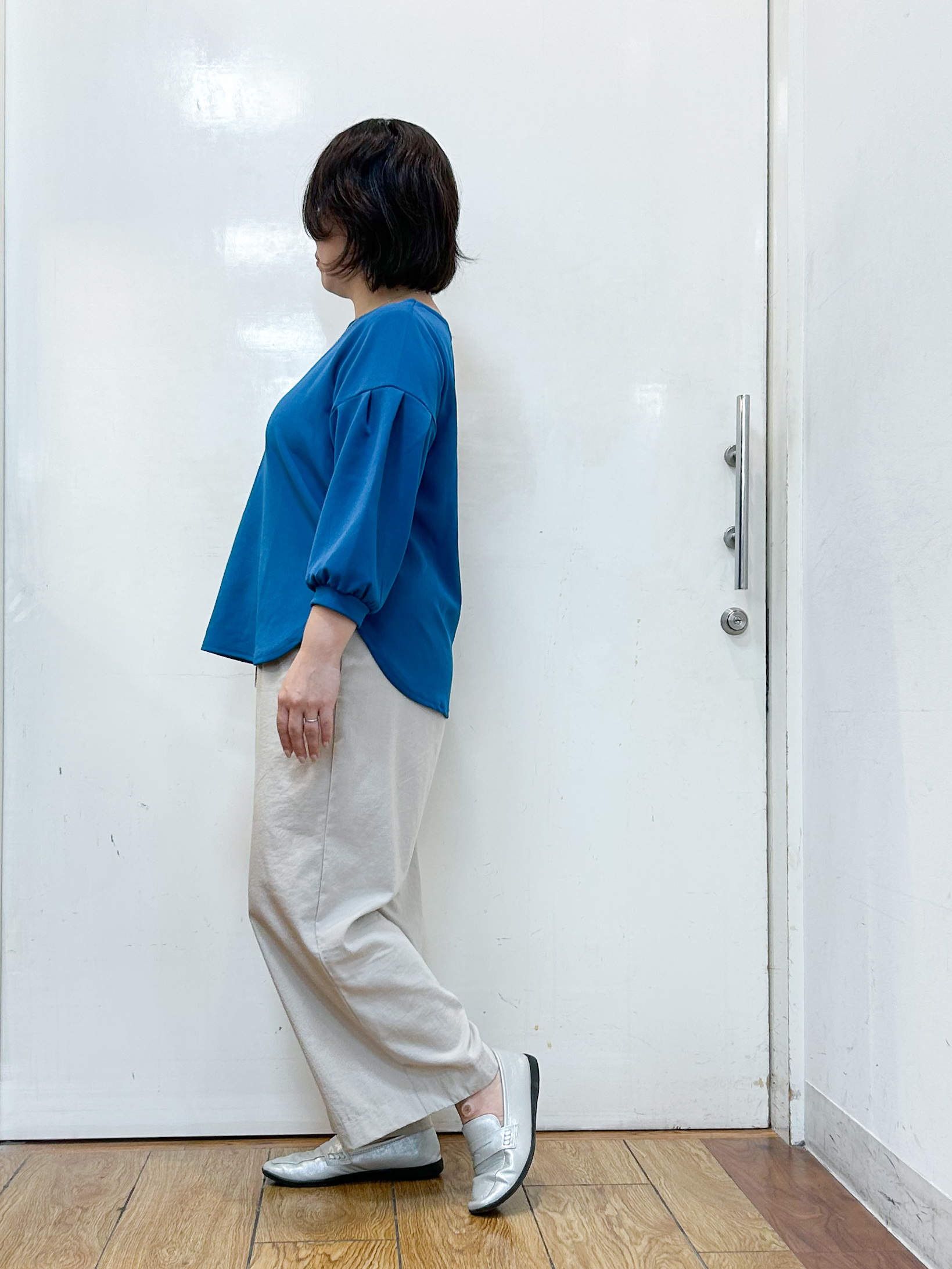 haruさんの「SHOO･LA･RUE｜【着丈選べる/2点セット】ネックレス付き やわらか8分袖ブラウス」を使ったコーディネート