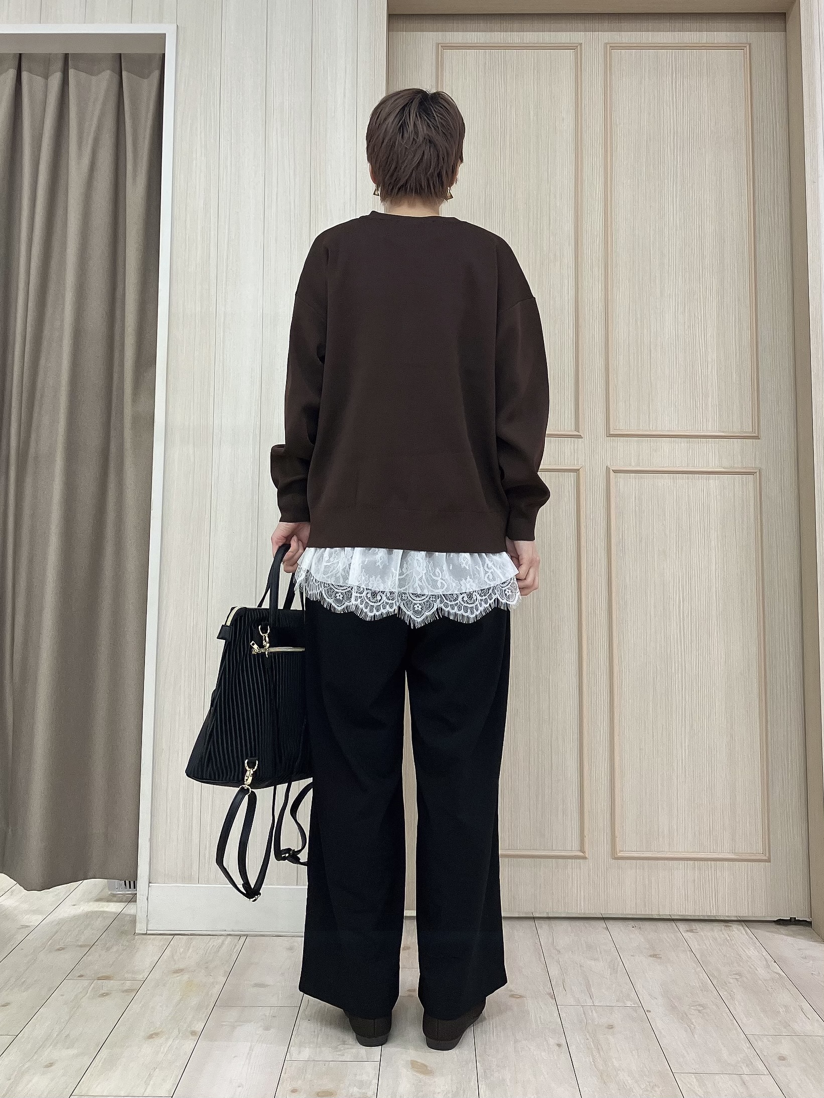 Turnerさんの「SHOO･LA･RUE｜【セットアップ可/洗濯機可】軽やかに羽織れる スポンディシュニットカーディガン」を使ったコーディネート