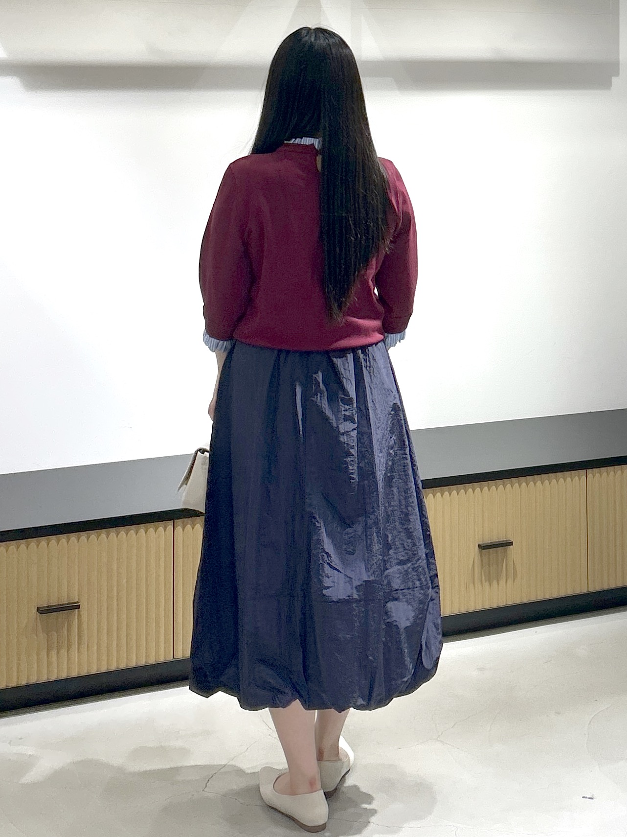 sayaさんの「OPAQUE.CLIP｜【UVケア／遮熱性】フリルドッキングニット《洗濯機OK》」を使ったコーディネート