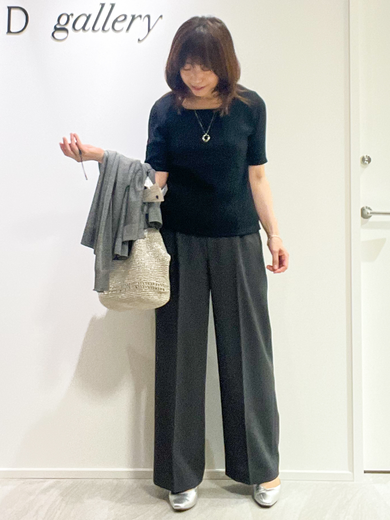 めいさんの「UNTITLED｜【アンサンブル可/秋羽織り/シアー】前後2WAYカーディガン」を使ったコーディネート
