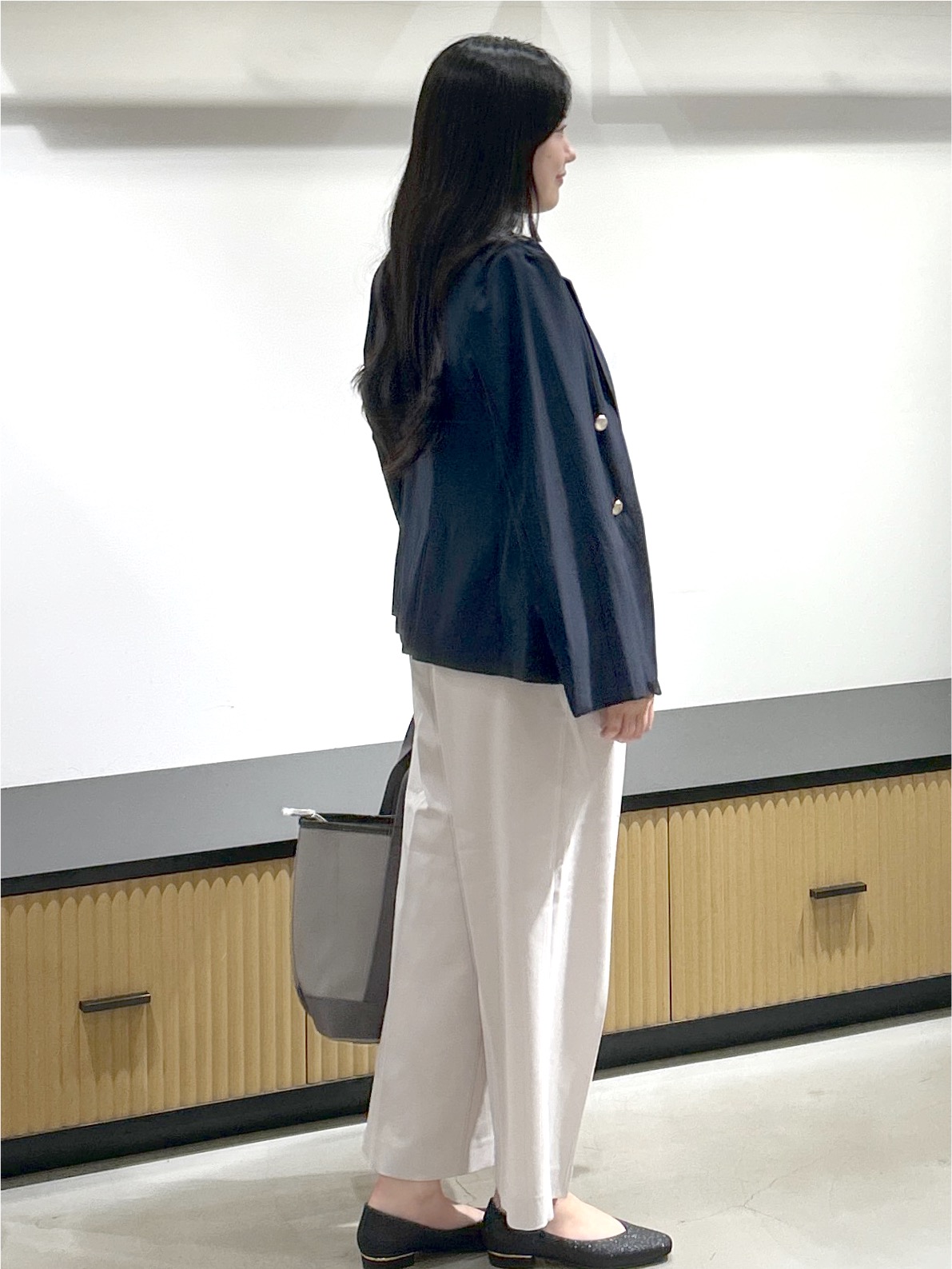 sayaさんの「OPAQUE.CLIP｜《再入荷》ダブルブレストテーラードジャケット【接触冷感／吸水速乾／イージーアイロン／防シワ／洗濯機O」を使ったコーディネート