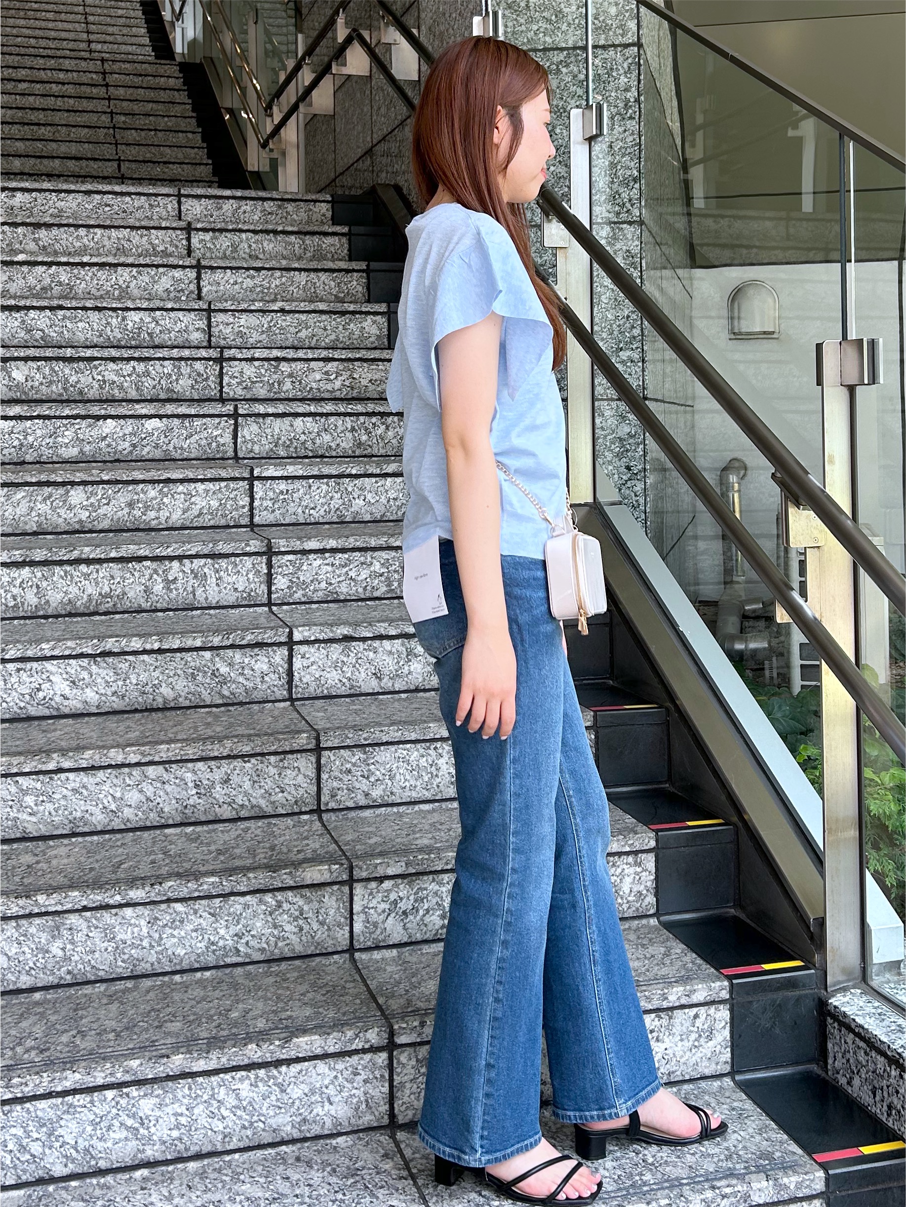 Risaさんの「OPAQUE.CLIP｜『STORY Web7月掲載』ドライタッチラメニット《UV／洗える／6col》」を使ったコーディネート