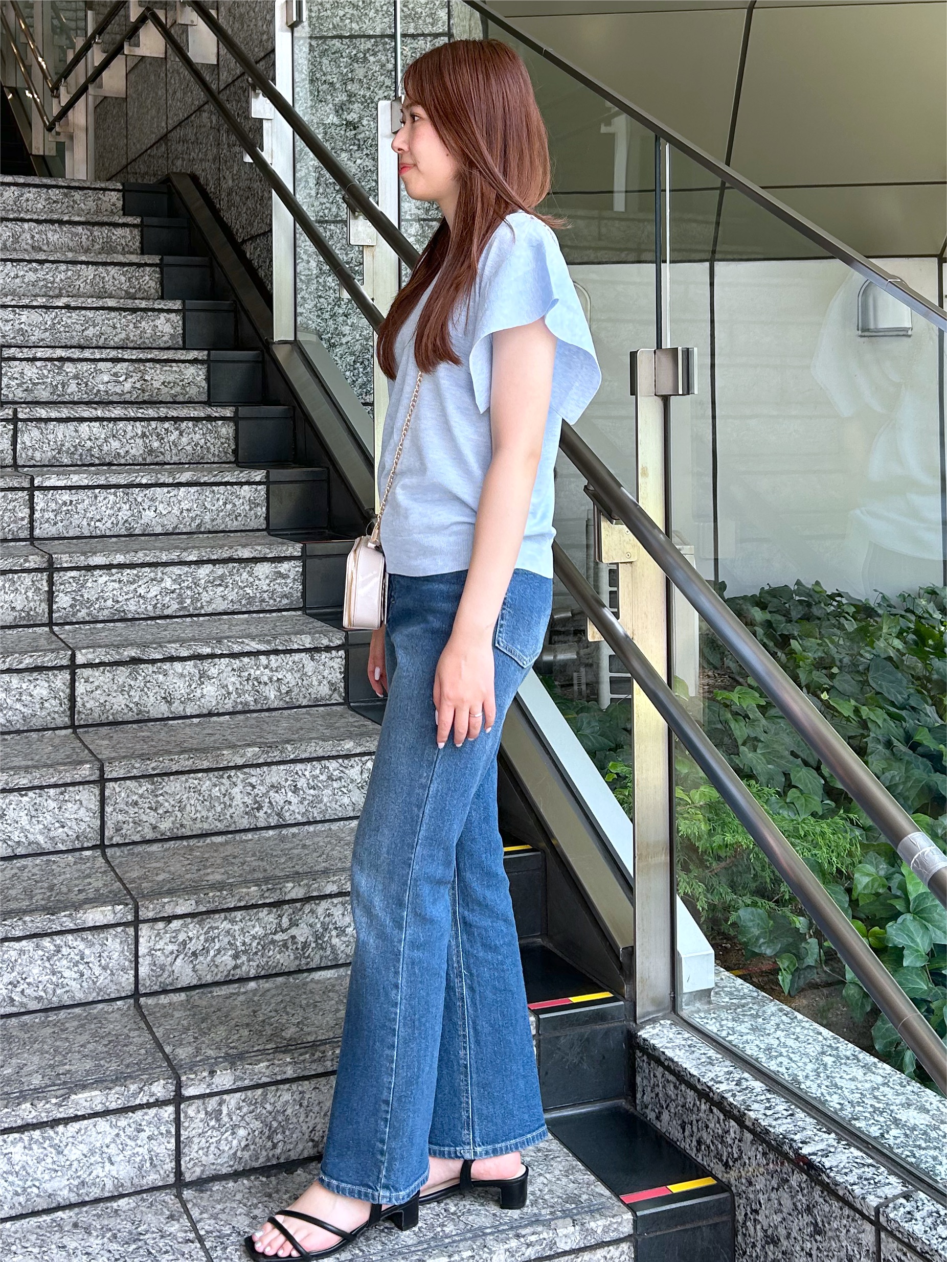 Risaさんの「OPAQUE.CLIP｜『STORY Web7月掲載』ドライタッチラメニット《UV／洗える／6col》」を使ったコーディネート