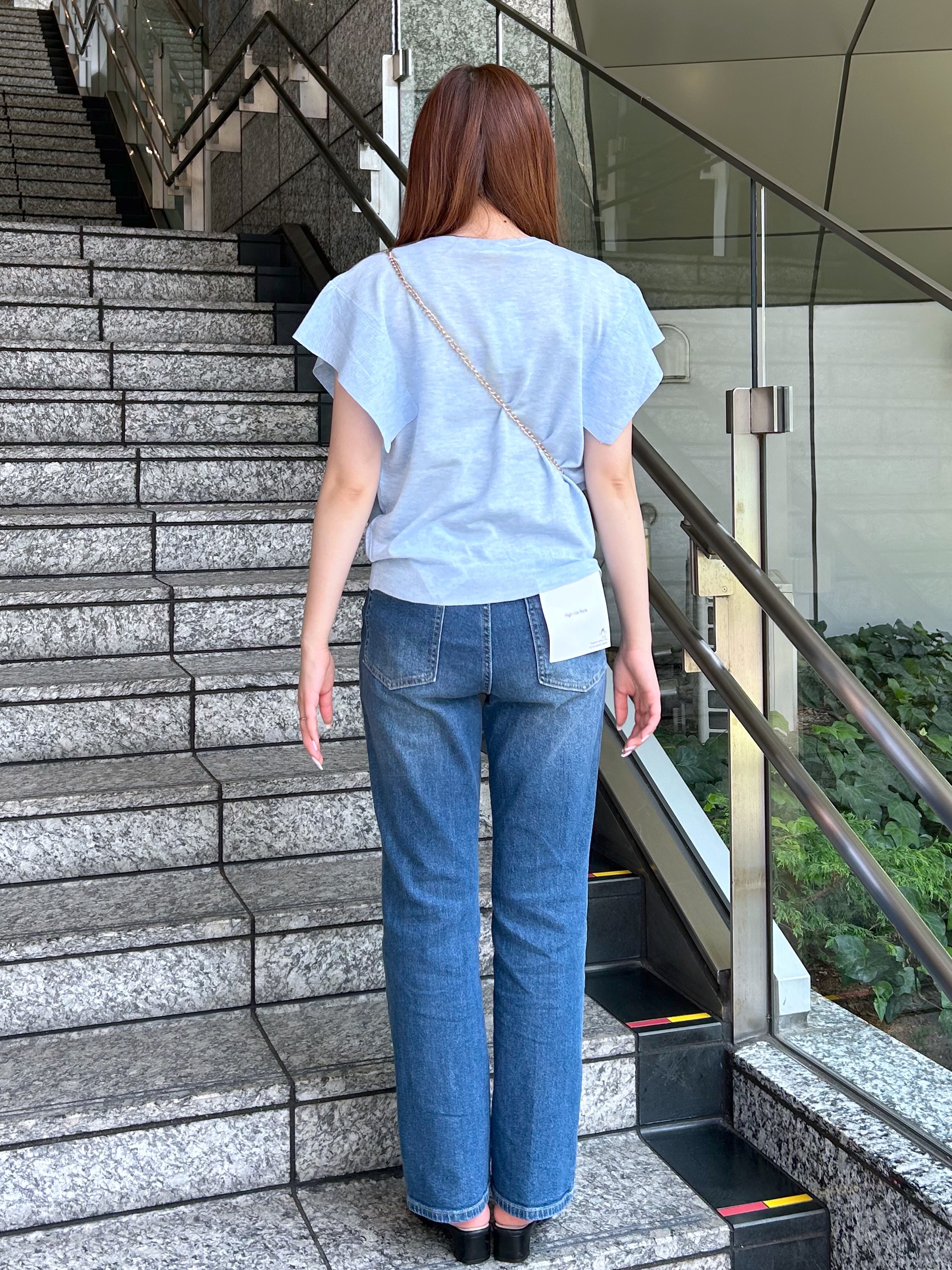 Risaさんの「OPAQUE.CLIP｜『STORY Web7月掲載』ドライタッチラメニット《UV／洗える／6col》」を使ったコーディネート