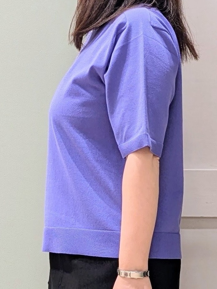 チグ♪さんの「grove｜【ひんやり・UVカット・洗濯機◎】Tシャツ感覚で着られるコットン混ニット」を使ったコーディネート