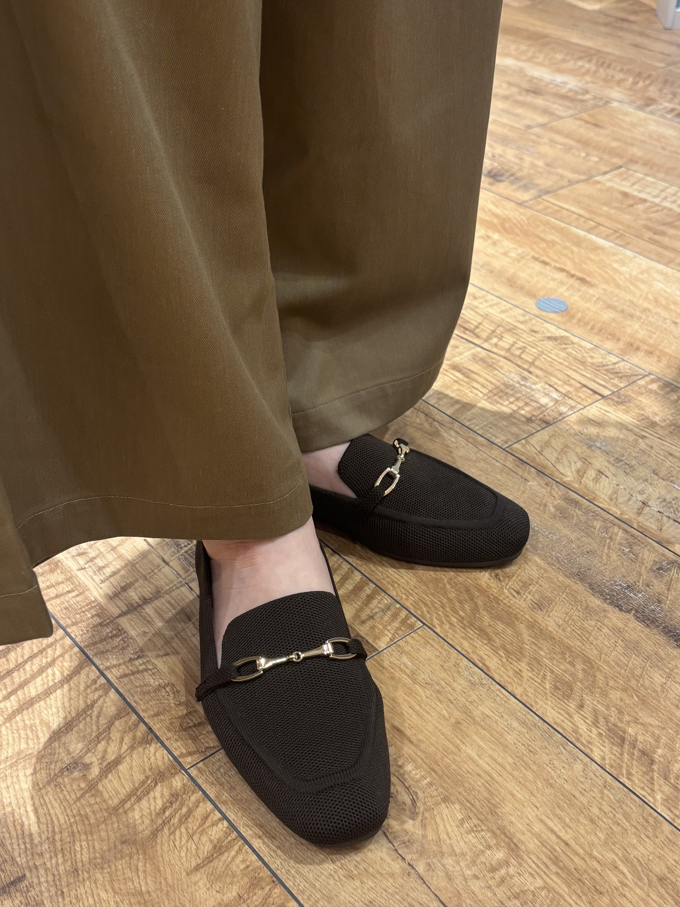 rieさんの「SHOO･LA･RUE｜【毛玉になりにくい/S-LL/洗濯機可】ダイヤ柄が上品 二の腕隠せる5分袖ニット」を使ったコーディネート