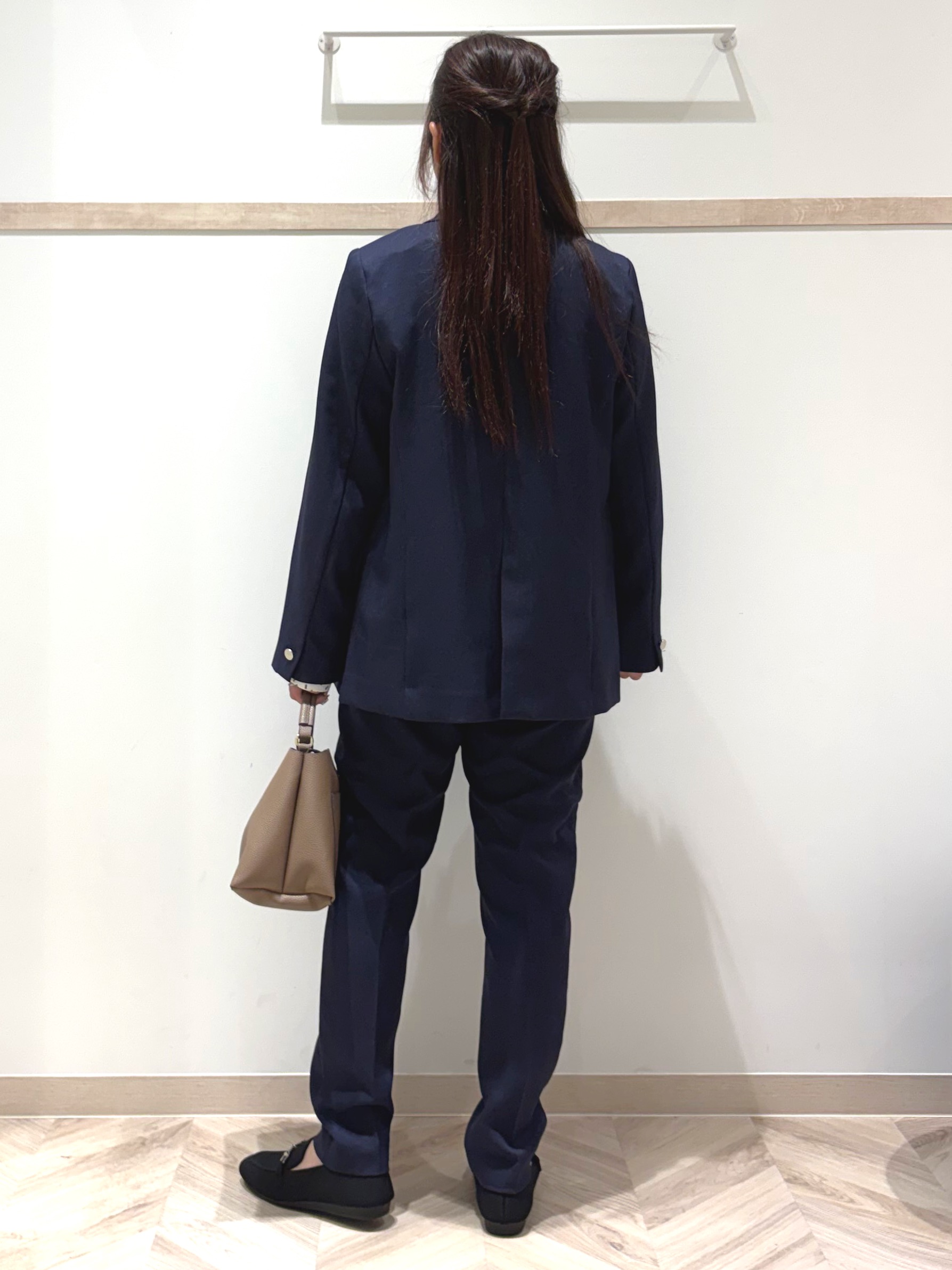 nanaさんの「SHOO･LA･RUE｜【セットアップ可/通勤/洗濯機可/SS-LL】オンオフ使える ダブルブレストジャケット」を使ったコーディネート