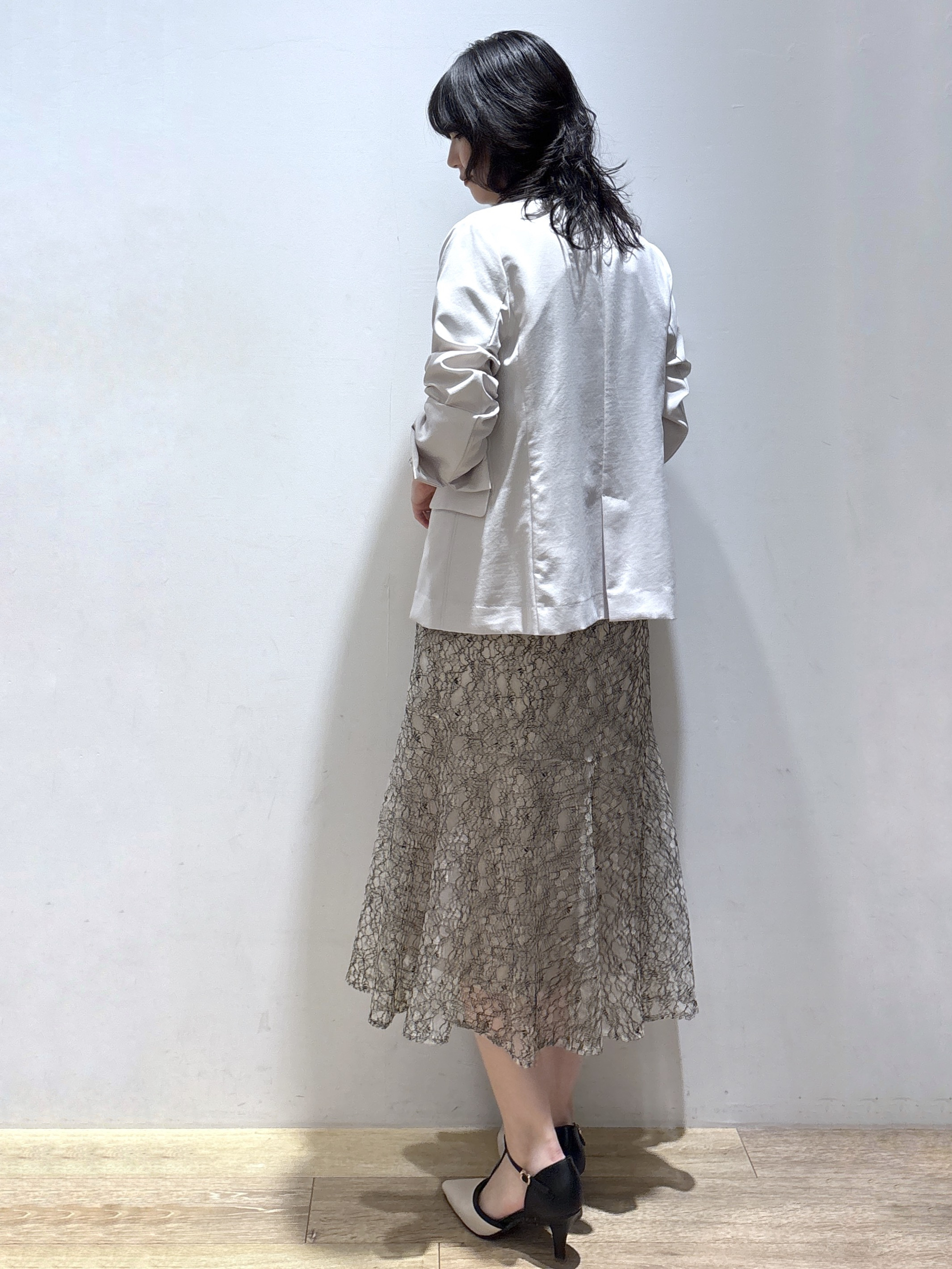mizukiさんの「index｜《再入荷》ダブルブレストテーラードジャケット【接触冷感／吸水速乾／イージーアイロン／防シワ／洗濯機O」を使ったコーディネート