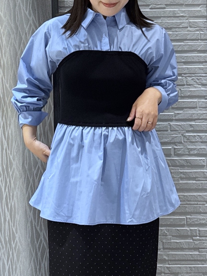chさんの「THE SHOP TK｜【セットアップ可】ドット柄 裾レースナロースカート」を使ったコーディネート