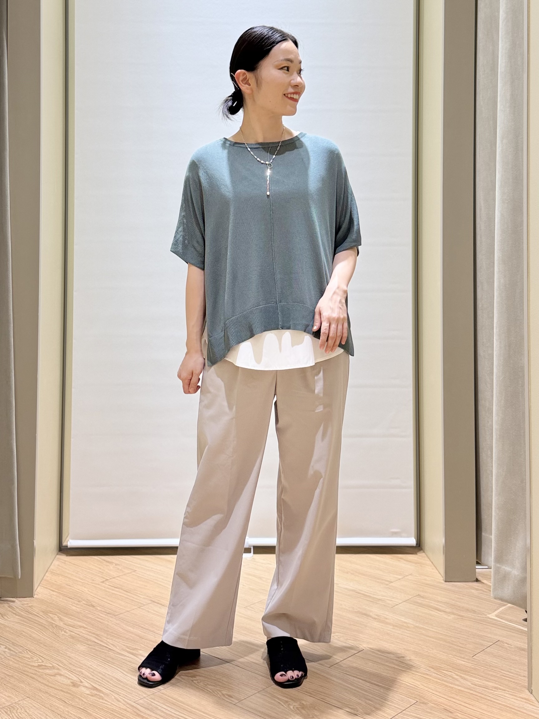 あんりさんの「grove｜【体系カバー◎】ニット&times;インナーシャツタンクSET」を使ったコーディネート