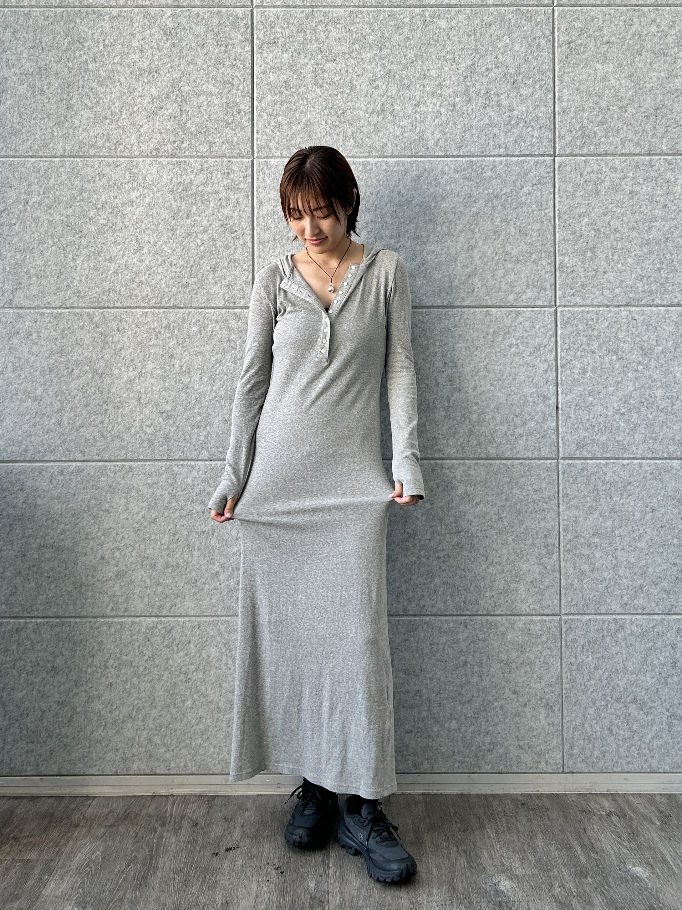 harunaさんの「CODE A｜drop form necklace」を使ったコーディネート