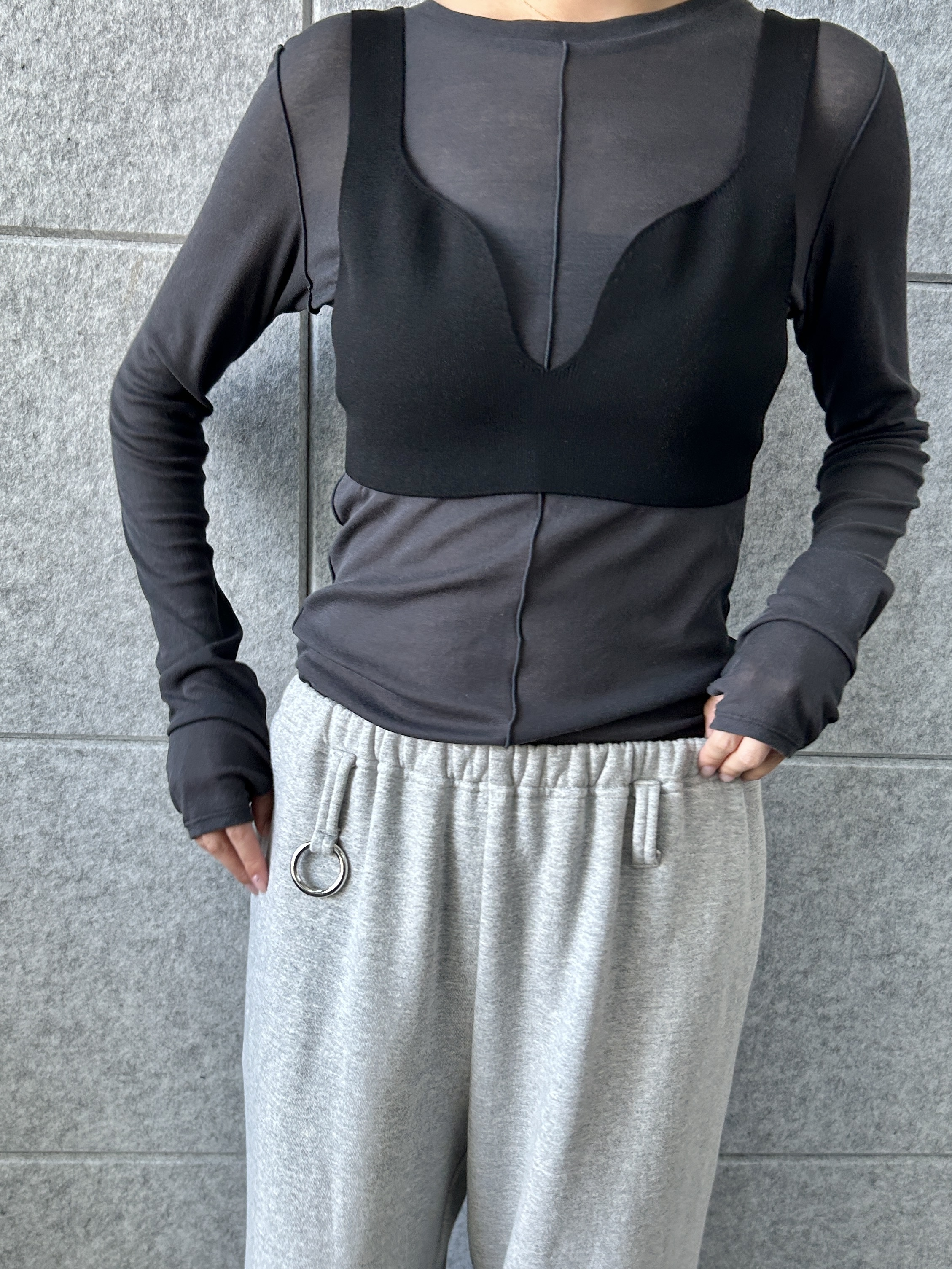 harunaさんの「CODE A｜【Re】sheer basic tee」を使ったコーディネート