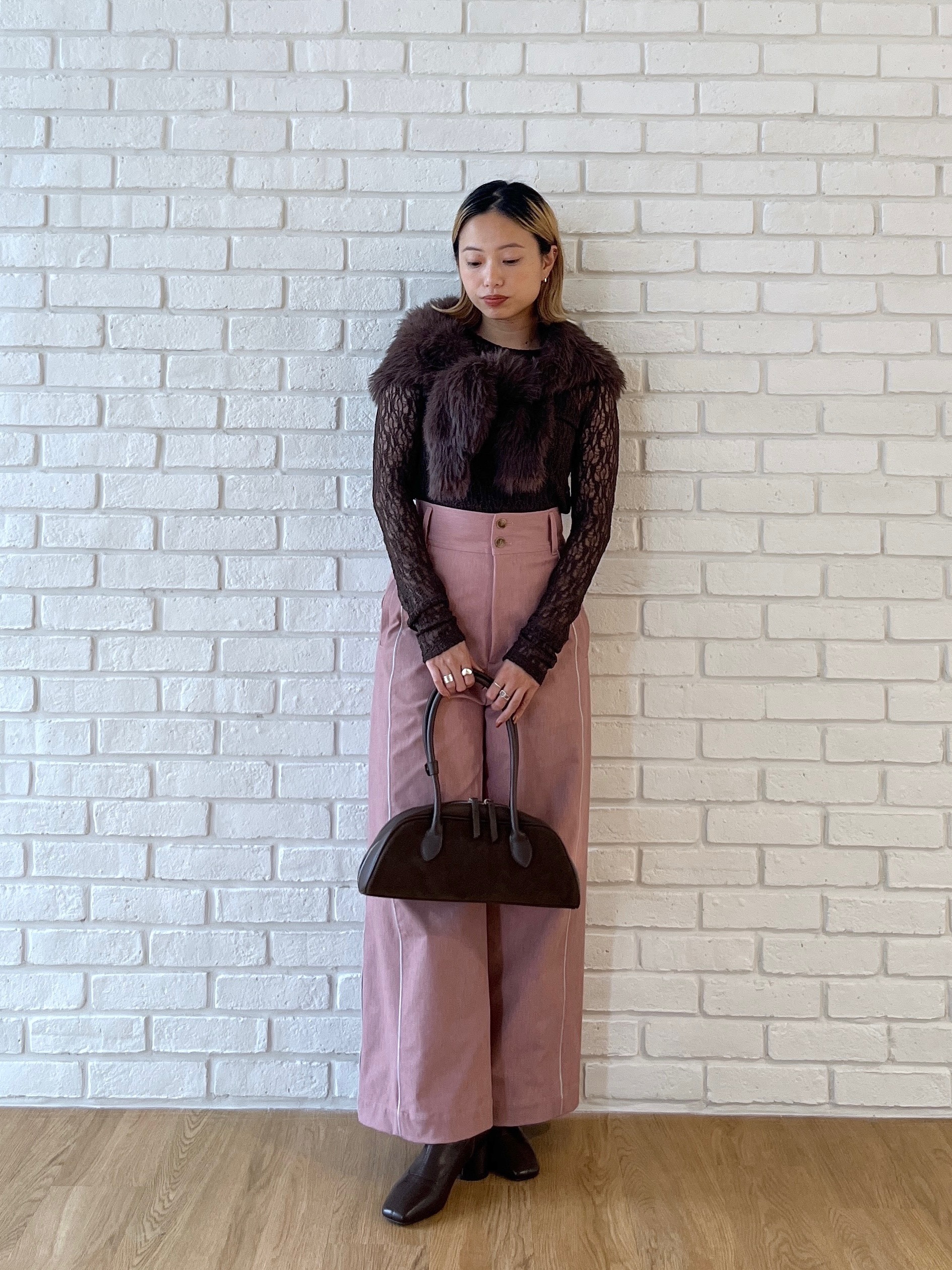 Harukaさんの「INDIVI｜シアーレースレイヤードプルオーバー」を使ったコーディネート