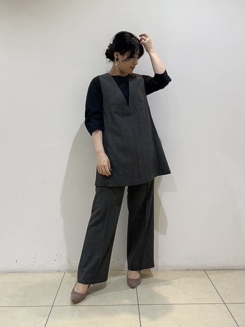 watanabeさんの「UNTITLED｜【洗える／UVケア】リネン風チュニックベスト」を使ったコーディネート