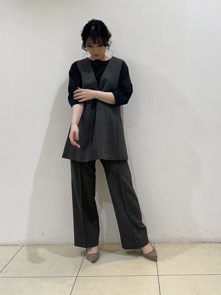 watanabeさんの「UNTITLED｜【洗える／UVケア】リネン風チュニックベスト」を使ったコーディネート