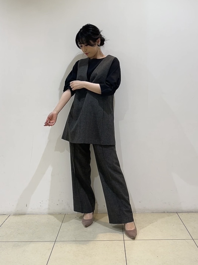 watanabeさんの「UNTITLED｜【洗える／UVケア】リネン風チュニックベスト」を使ったコーディネート