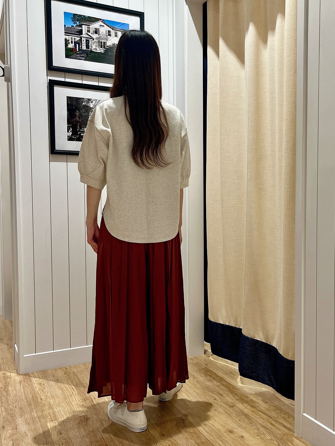 mihoさんの「Dessin｜バックヘンリーカットソー5分袖」を使ったコーディネート