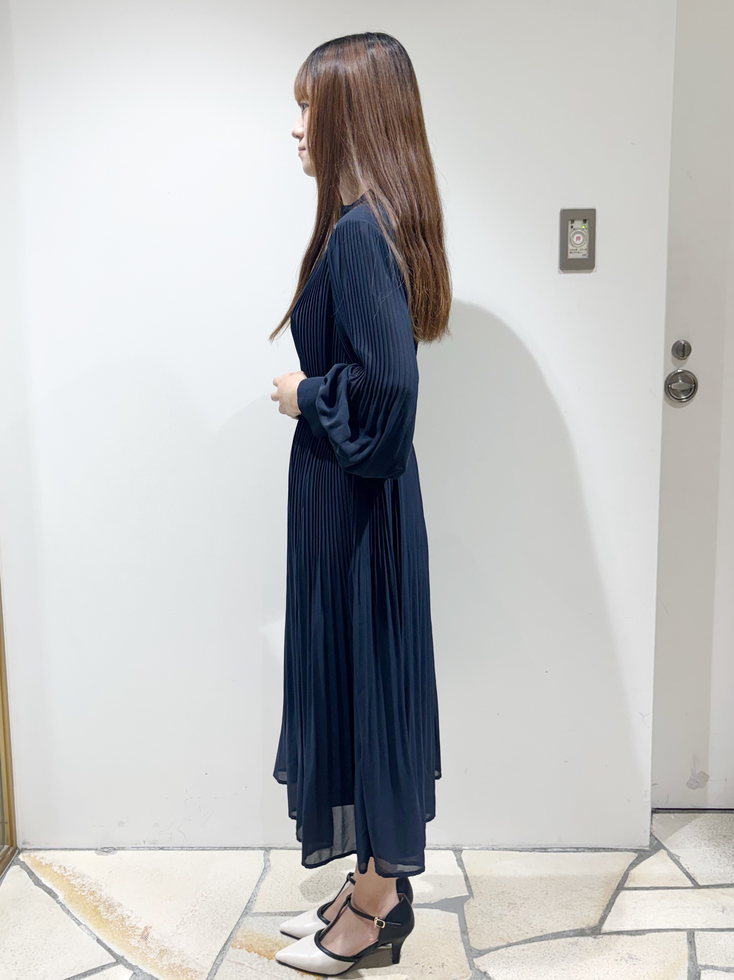 みあたんさんの「index｜【XS-3Lサイズ】ジョーゼットアソートプリーツワンピース《洗濯機OK／防シワ／イージーアイロン》」を使ったコーディネート