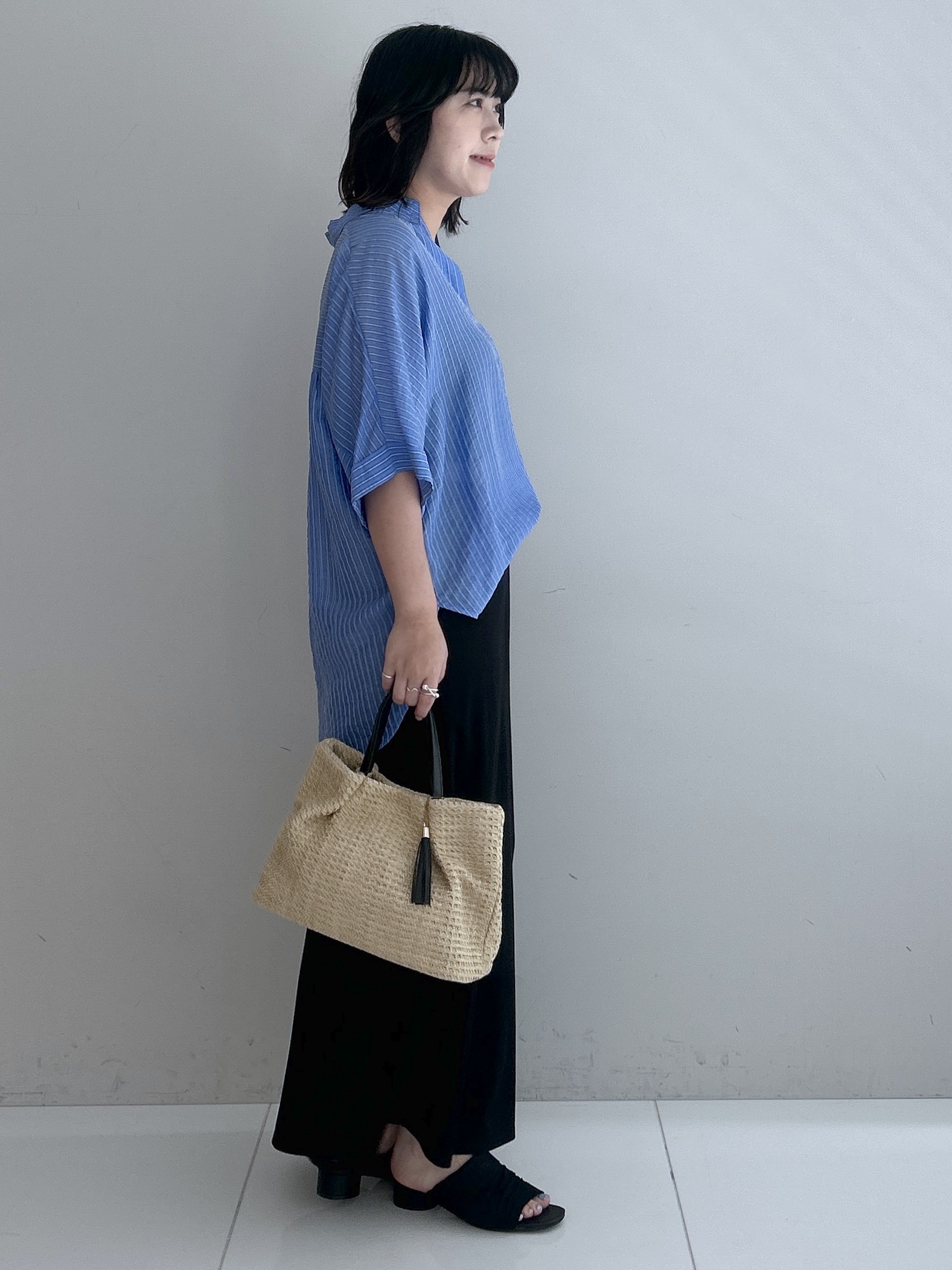 Hirokaさんの「grove｜【洗濯機◎・体型カバー】ON/OFF使える、シアースキッパーシャツ」を使ったコーディネート